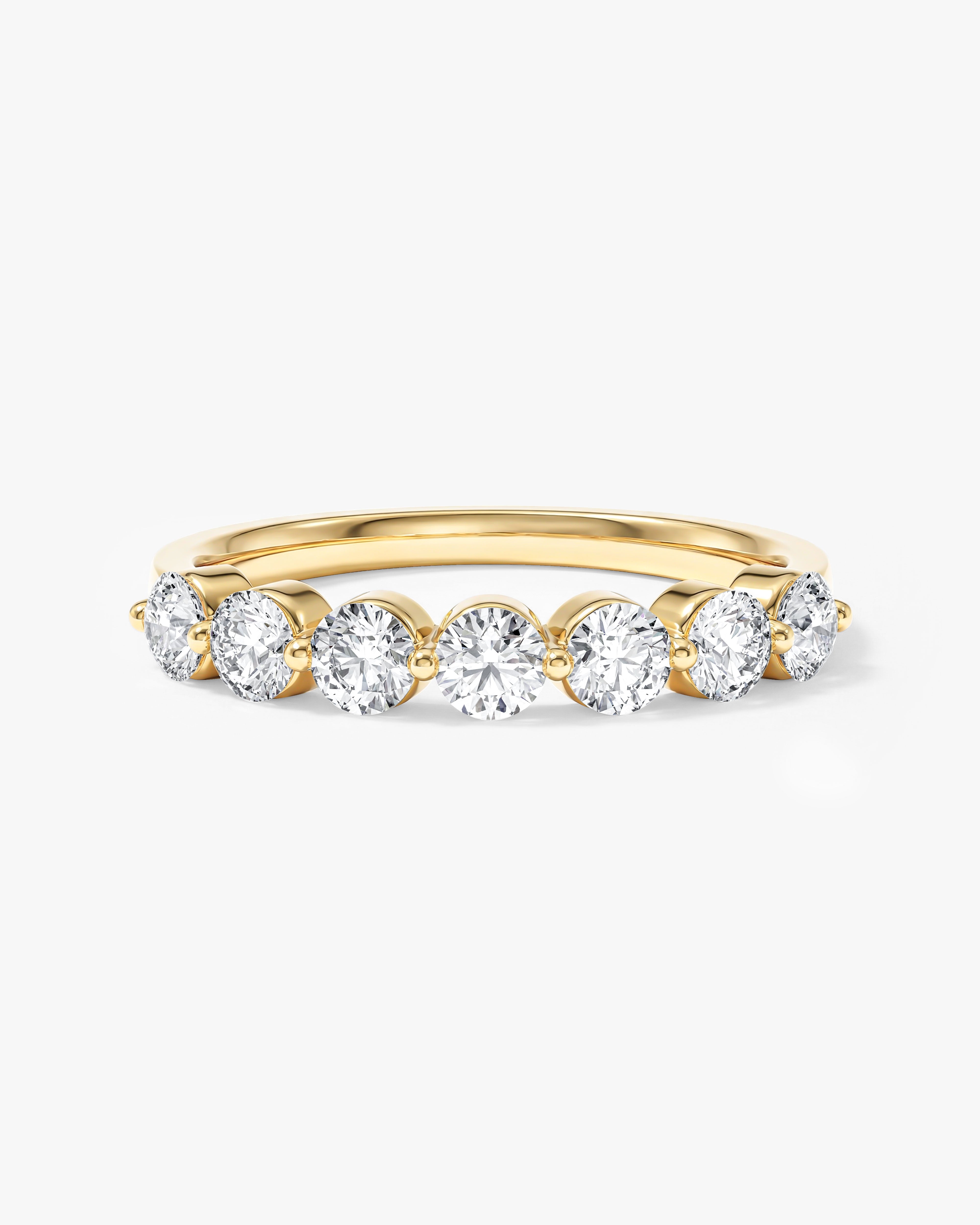 Ewigkeitsring mit Einzelkrappen-Fassung (1,00 CT TW, halb bestezt)