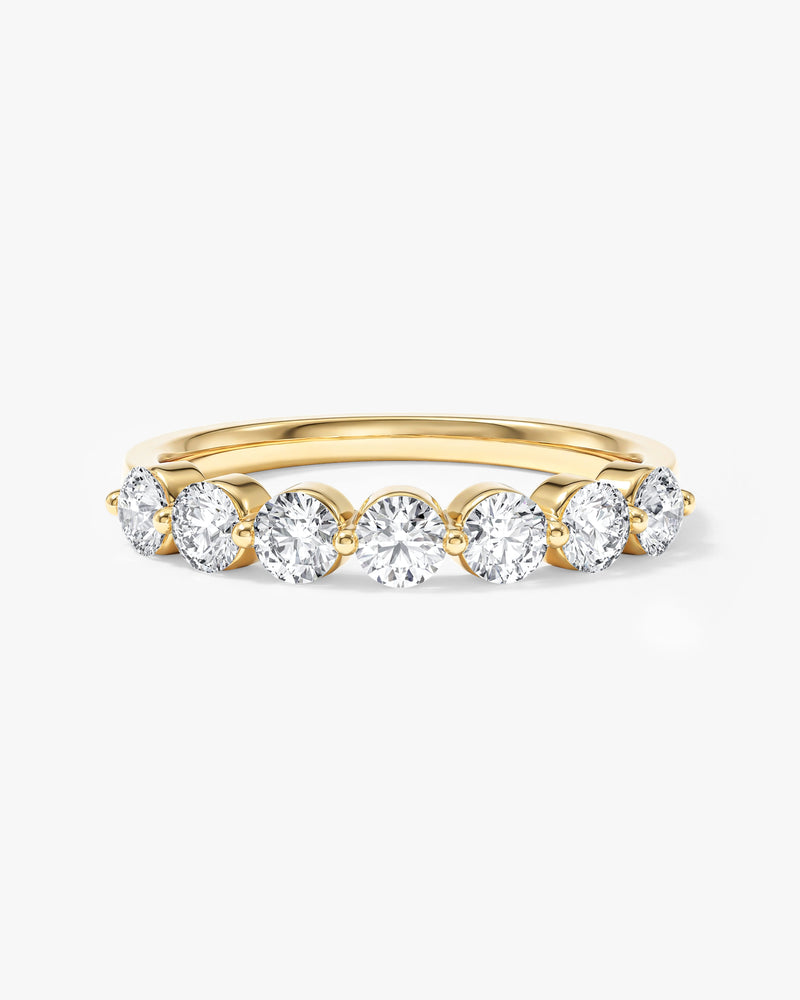 Ewigkeitsring mit Einzelkrappen-Fassung (1,00 CT TW, halb bestezt)