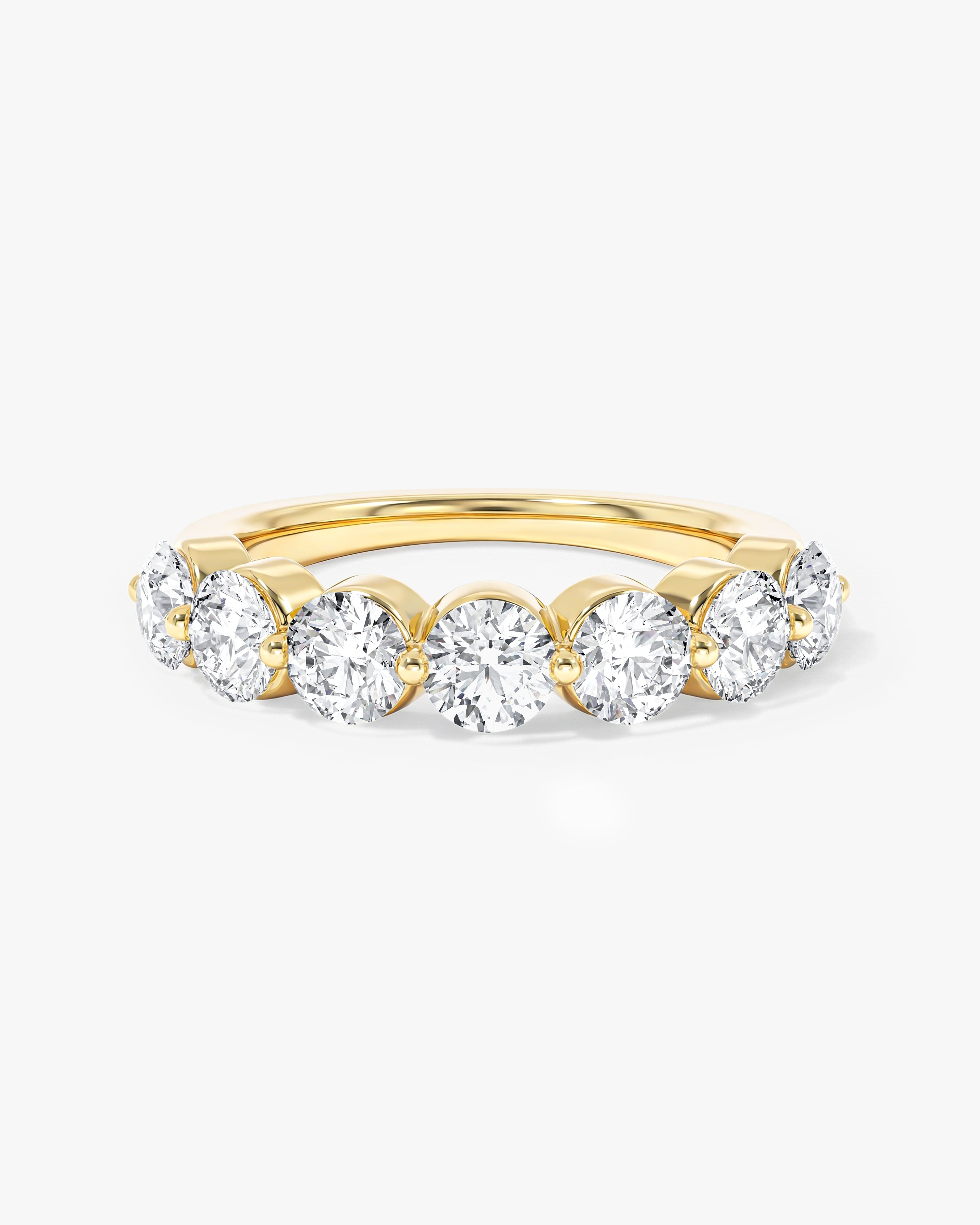 Ewigkeitsring mit Einzelkrappen-Fassung (1,75 CT TW, halb bestezt)