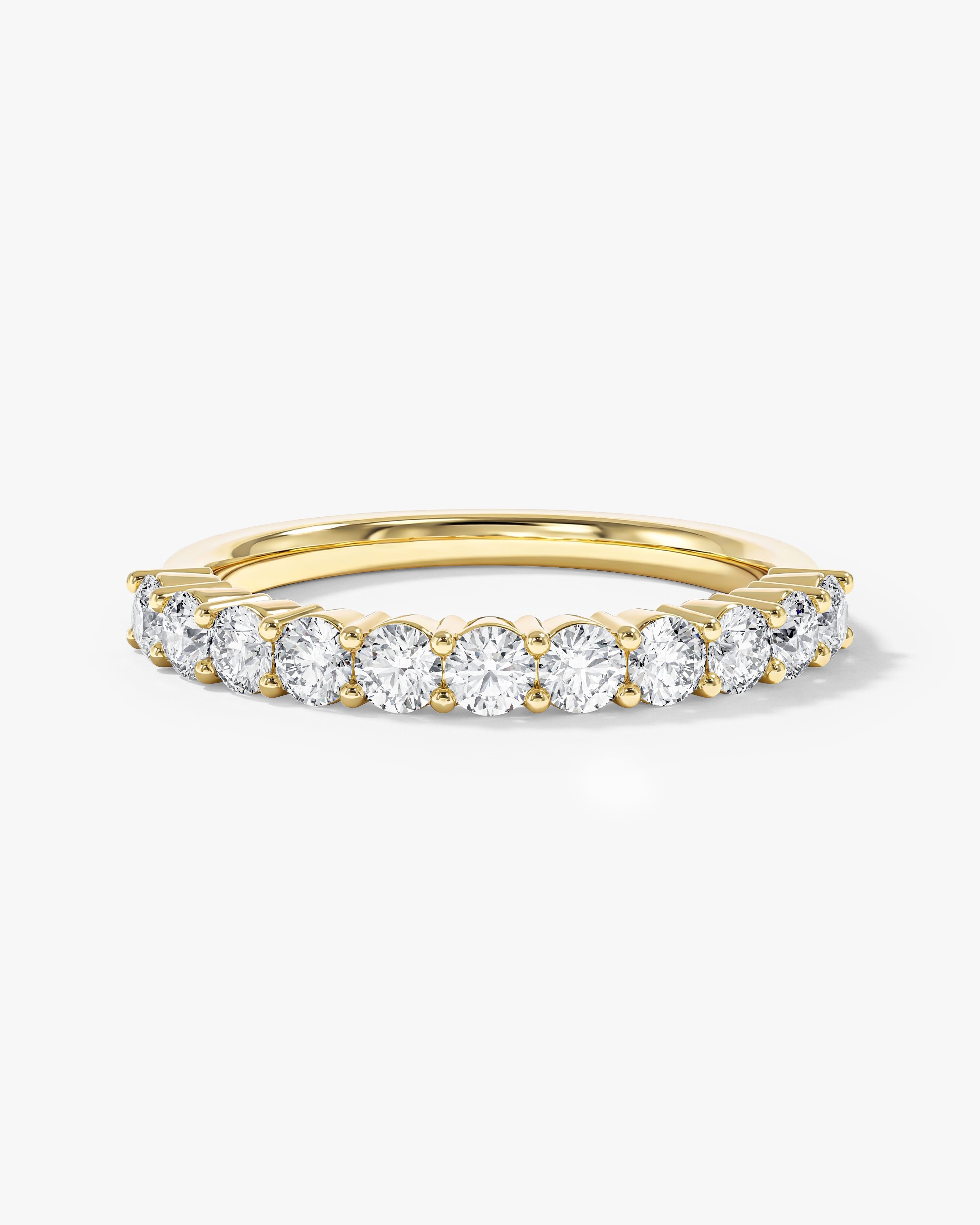 Fassettierter Ewigkeitsring (0,75 CT TW, halb besetzt)