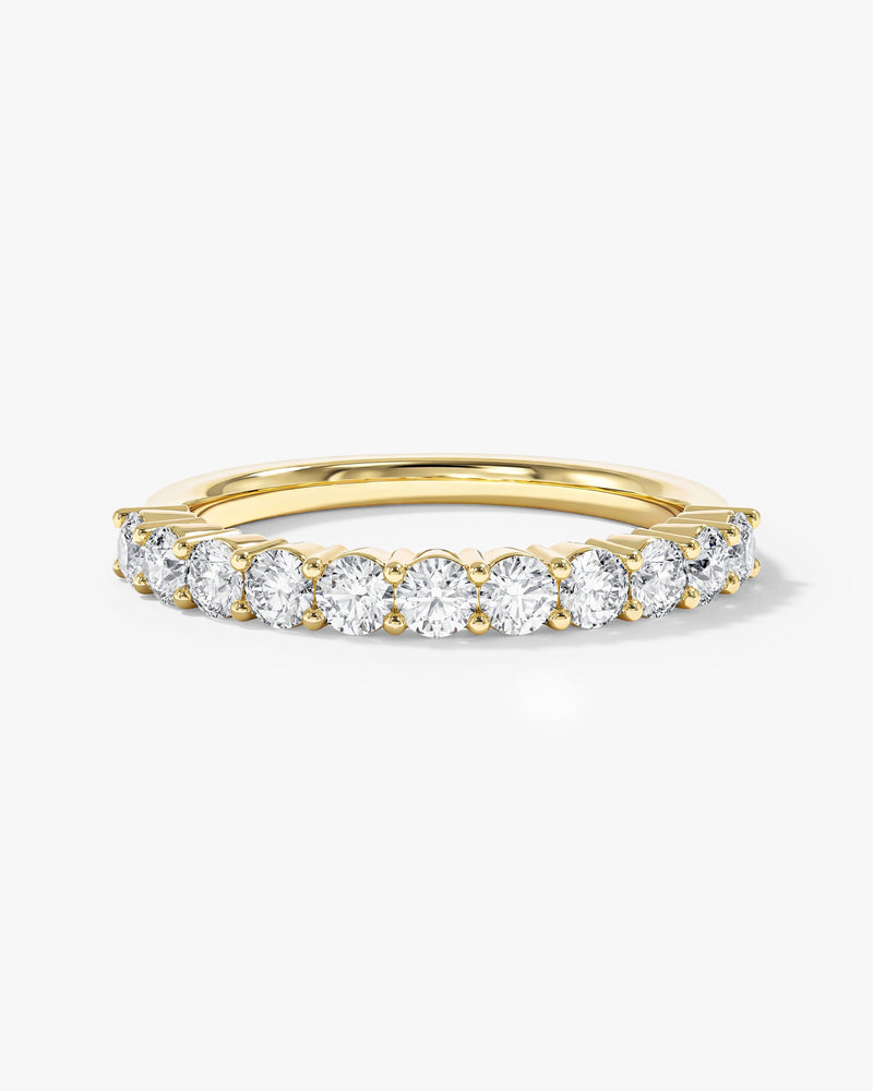 Fassettierter Ewigkeitsring (0,75 CT TW, halb besetzt)