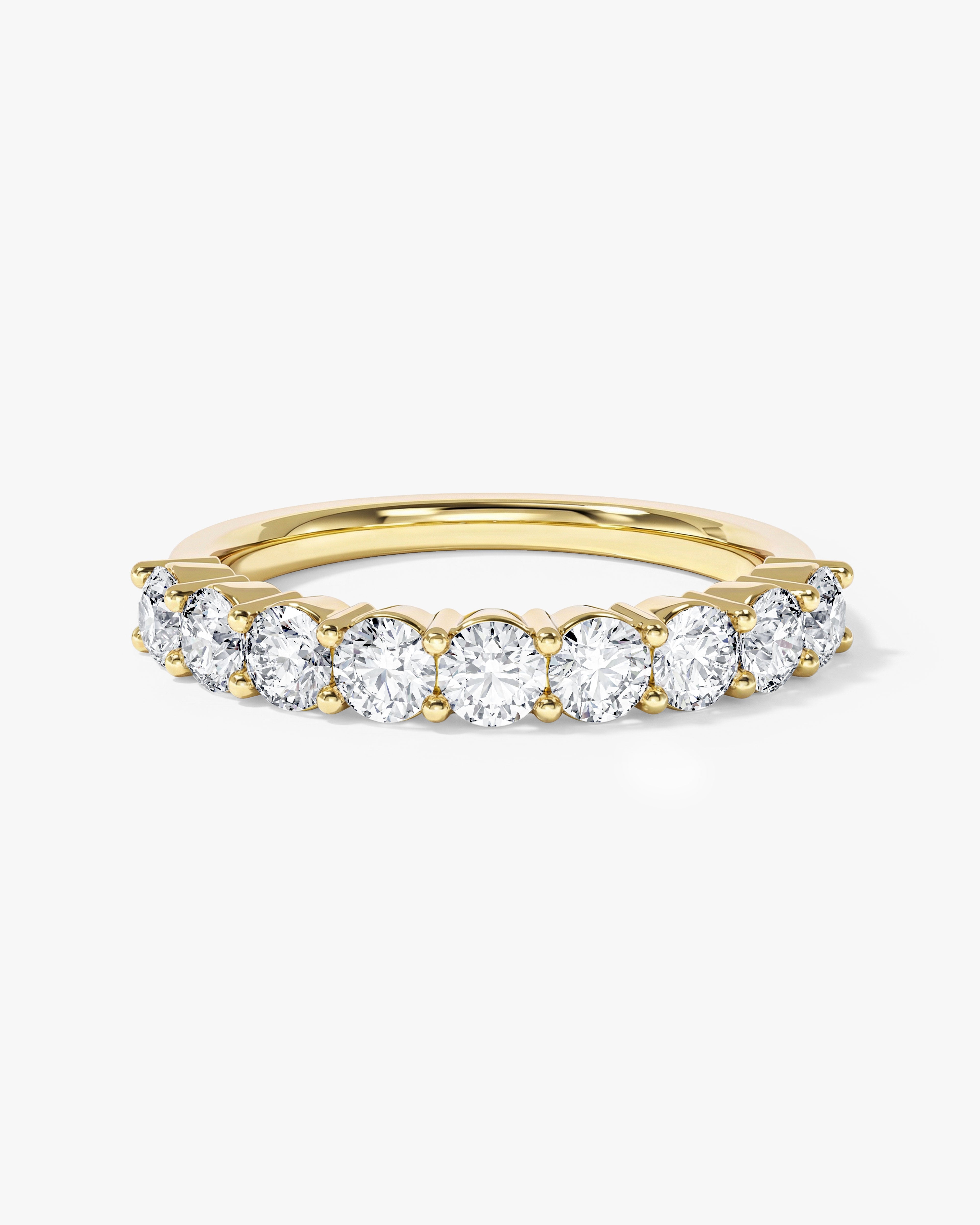 Fassettierter Ewigkeitsring (1,00 CT TW, halb besetzt)