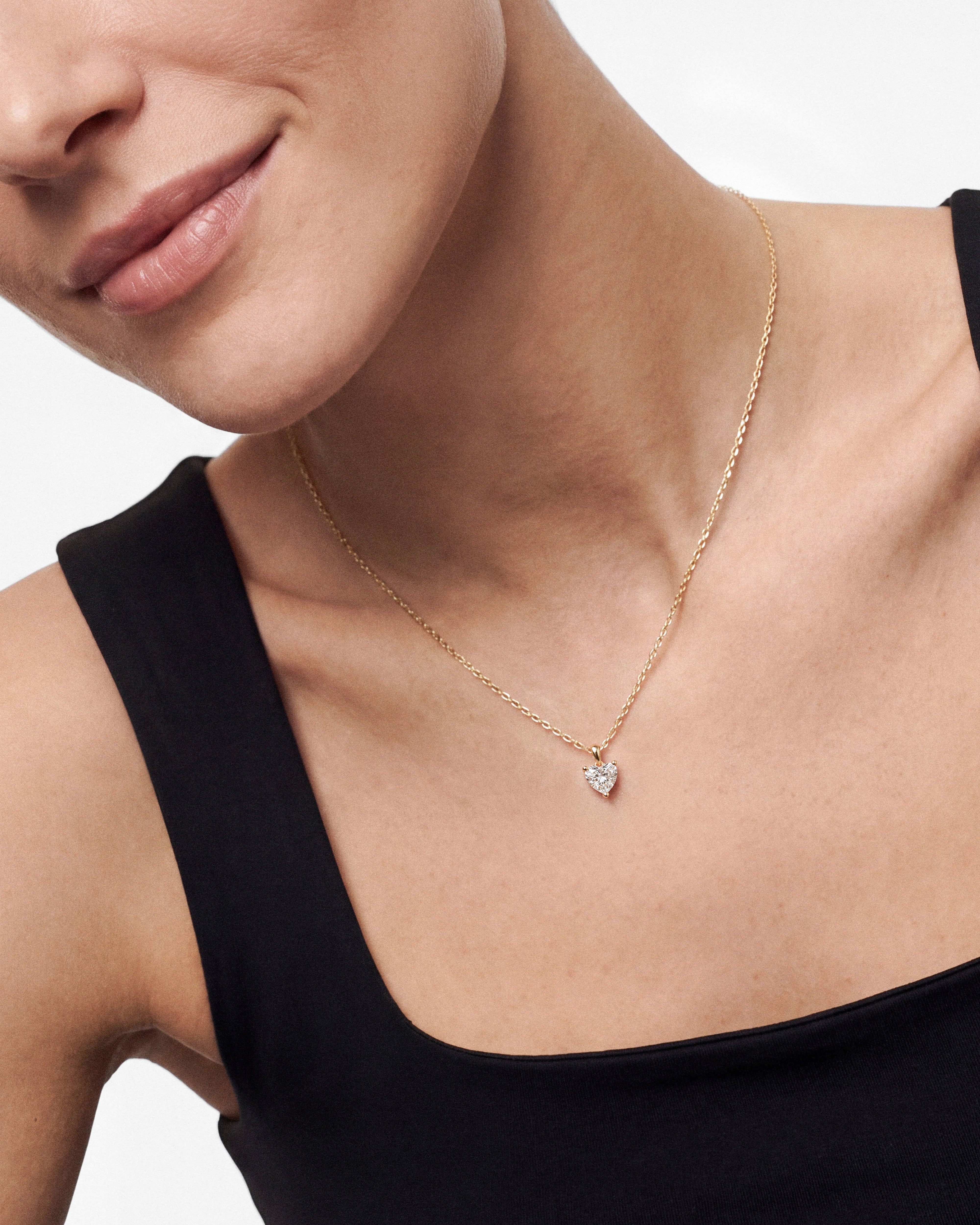 Solitär Anhänger im Herzschliff (1,00 CT)