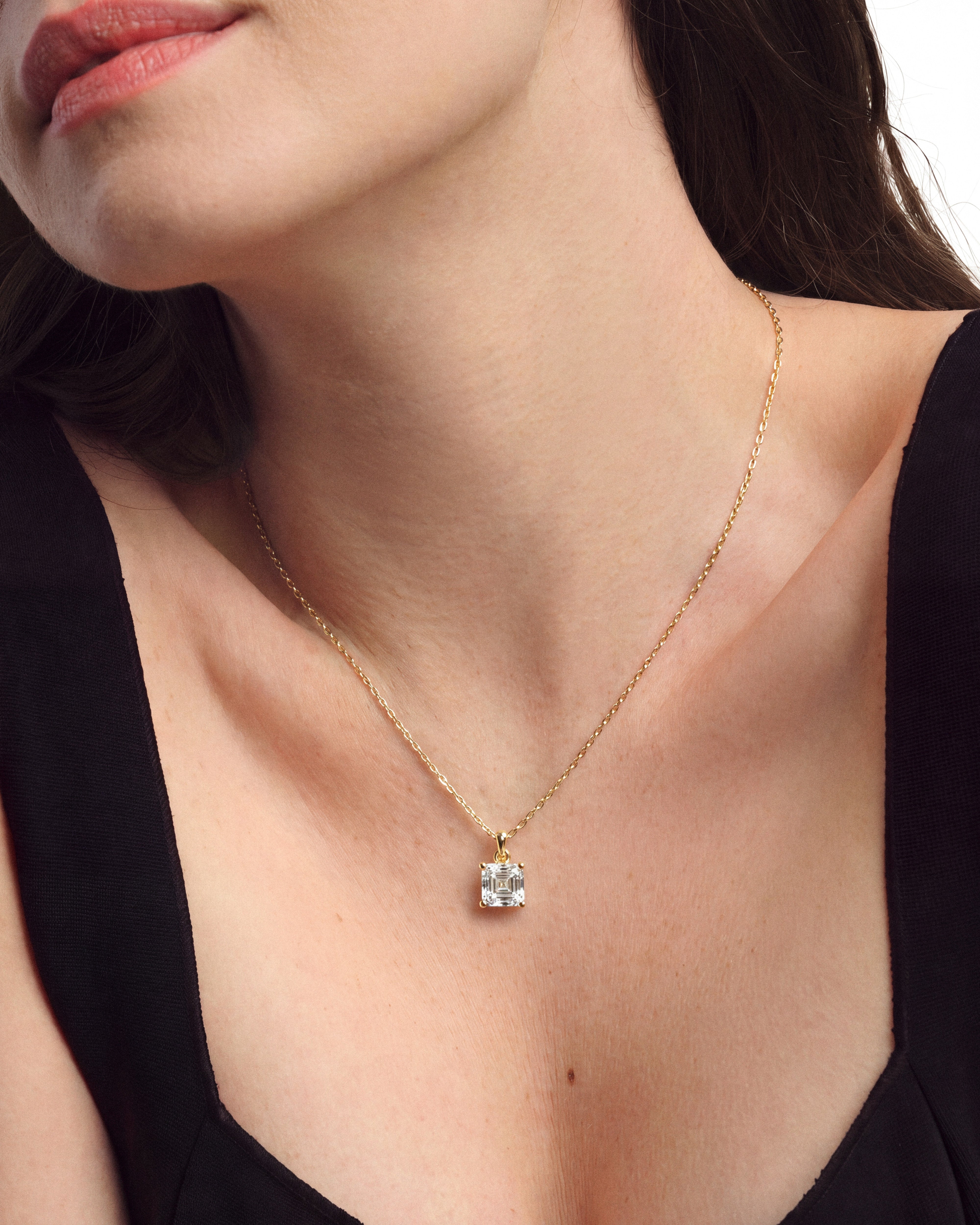 Solitär Anhänger im Asscher-Schliff (1,50 CT)