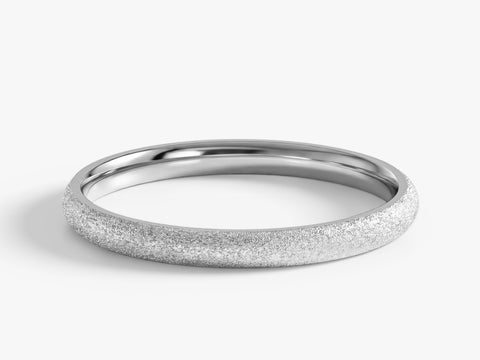 2mm klassischer gewölbter Ehering mit Sternenstaub-Oberfläche