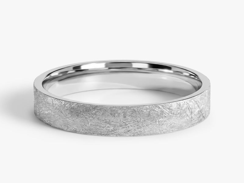 3mm Flat Wedding Band with Ice Matte Finish