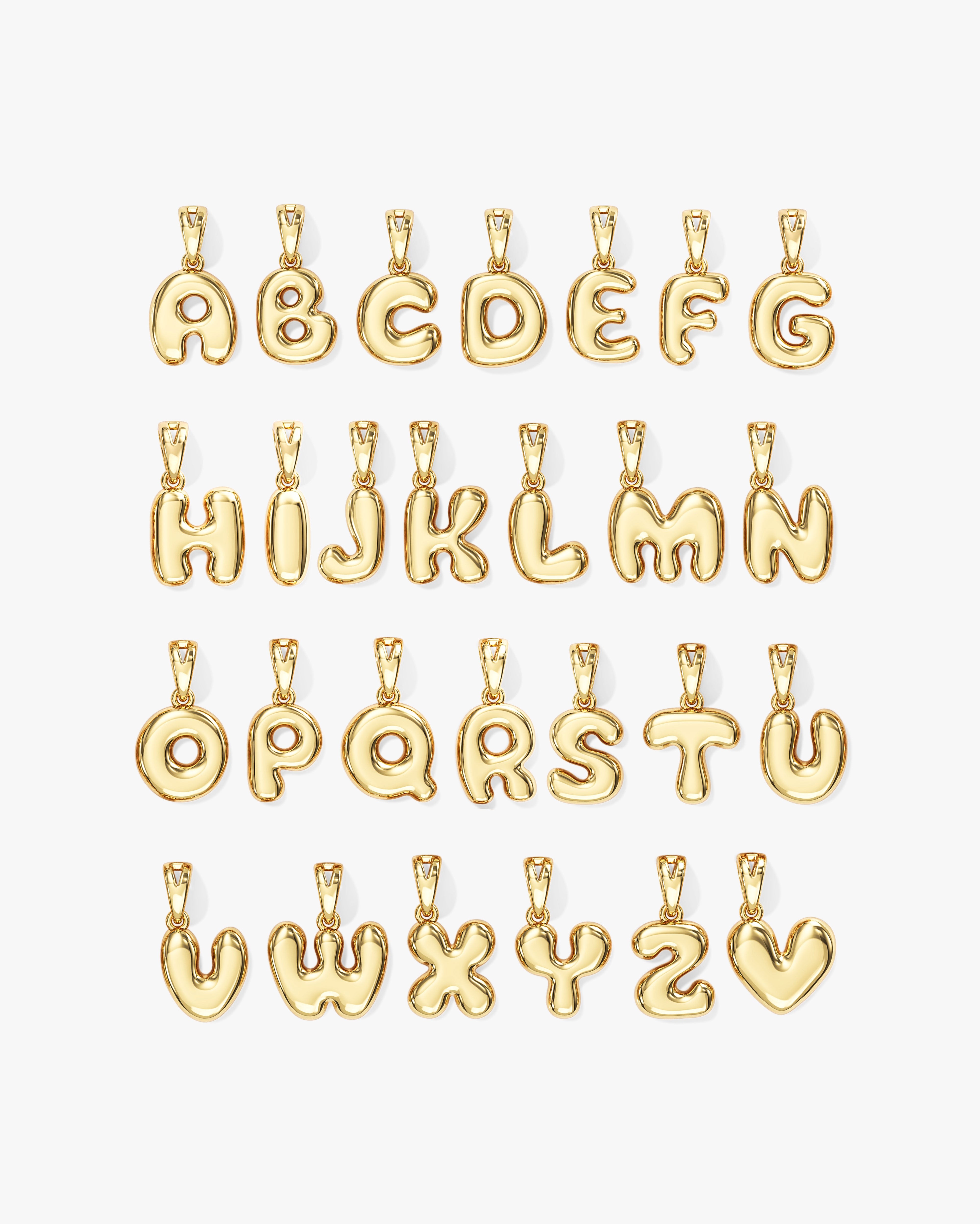 Bubble Buchstabe Halskette