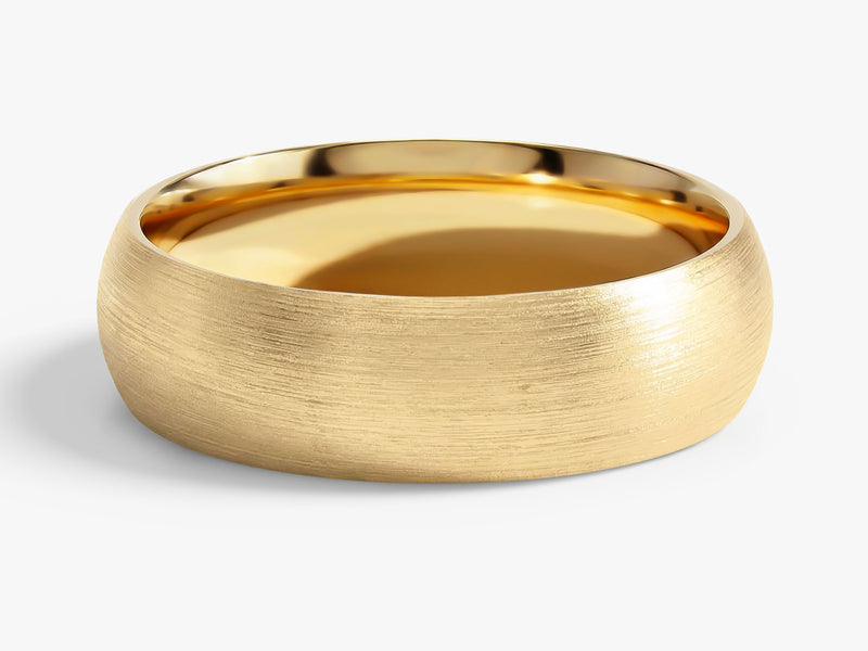 6mm Classic Dome Wedding Band - Matte Brushed