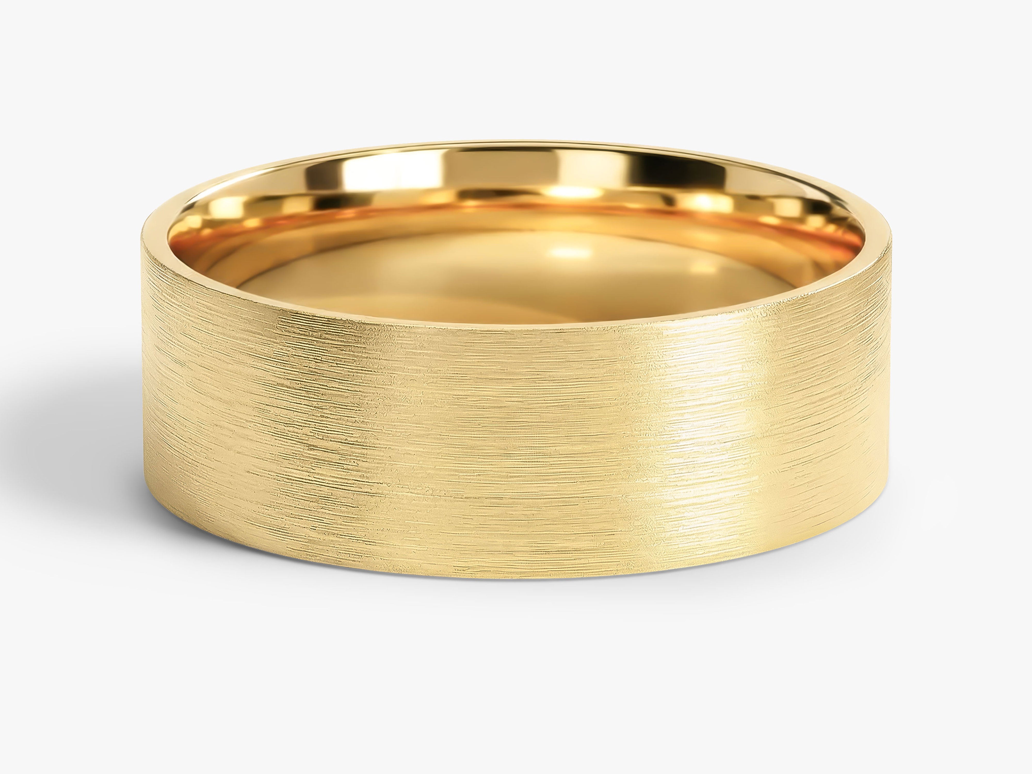 7mm Klassischer Flacher Ehering-Matt Gebürstet