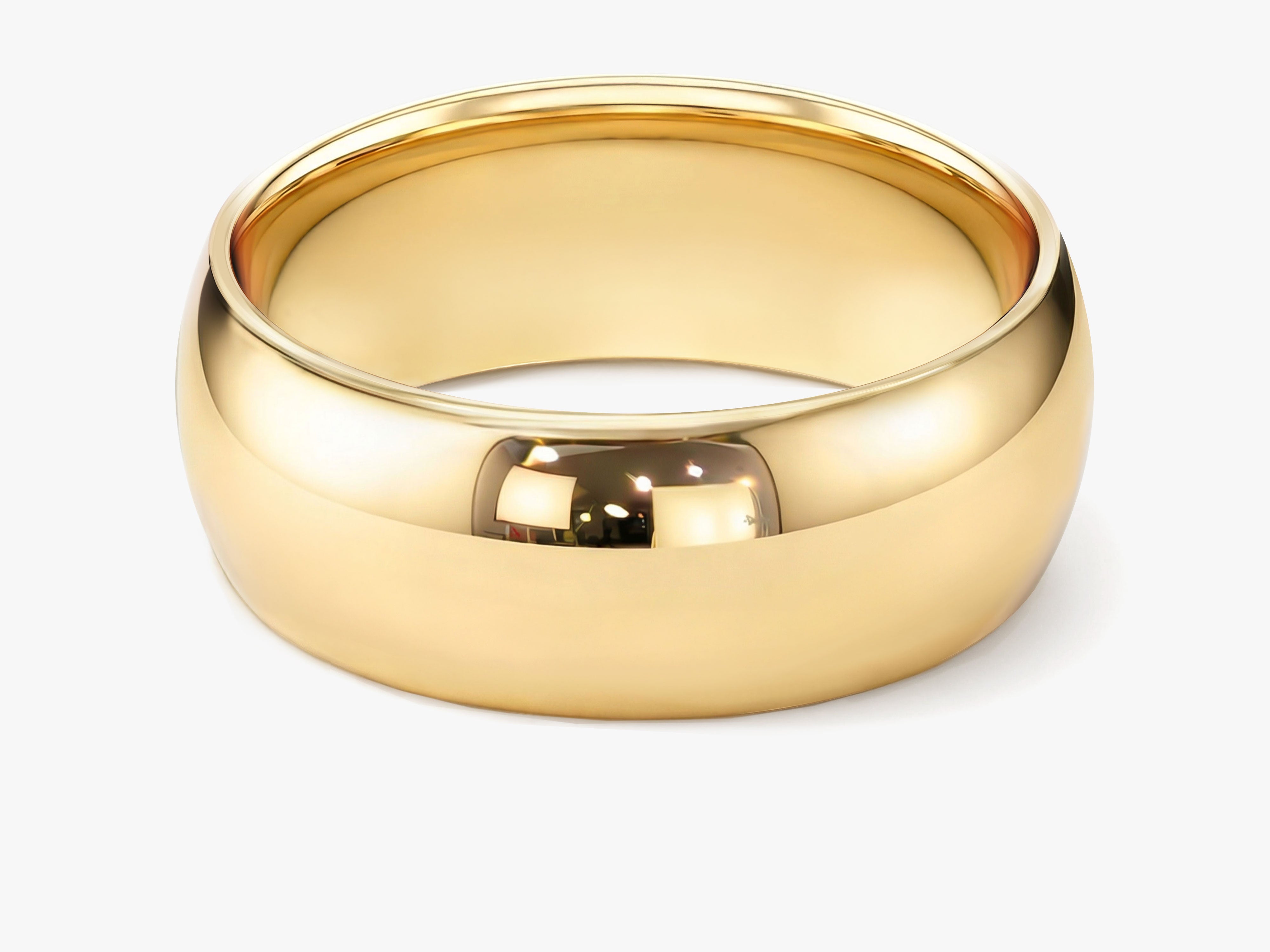 8mm Herren-Gold-Ehering - Klassisch, gewölbt und polierter