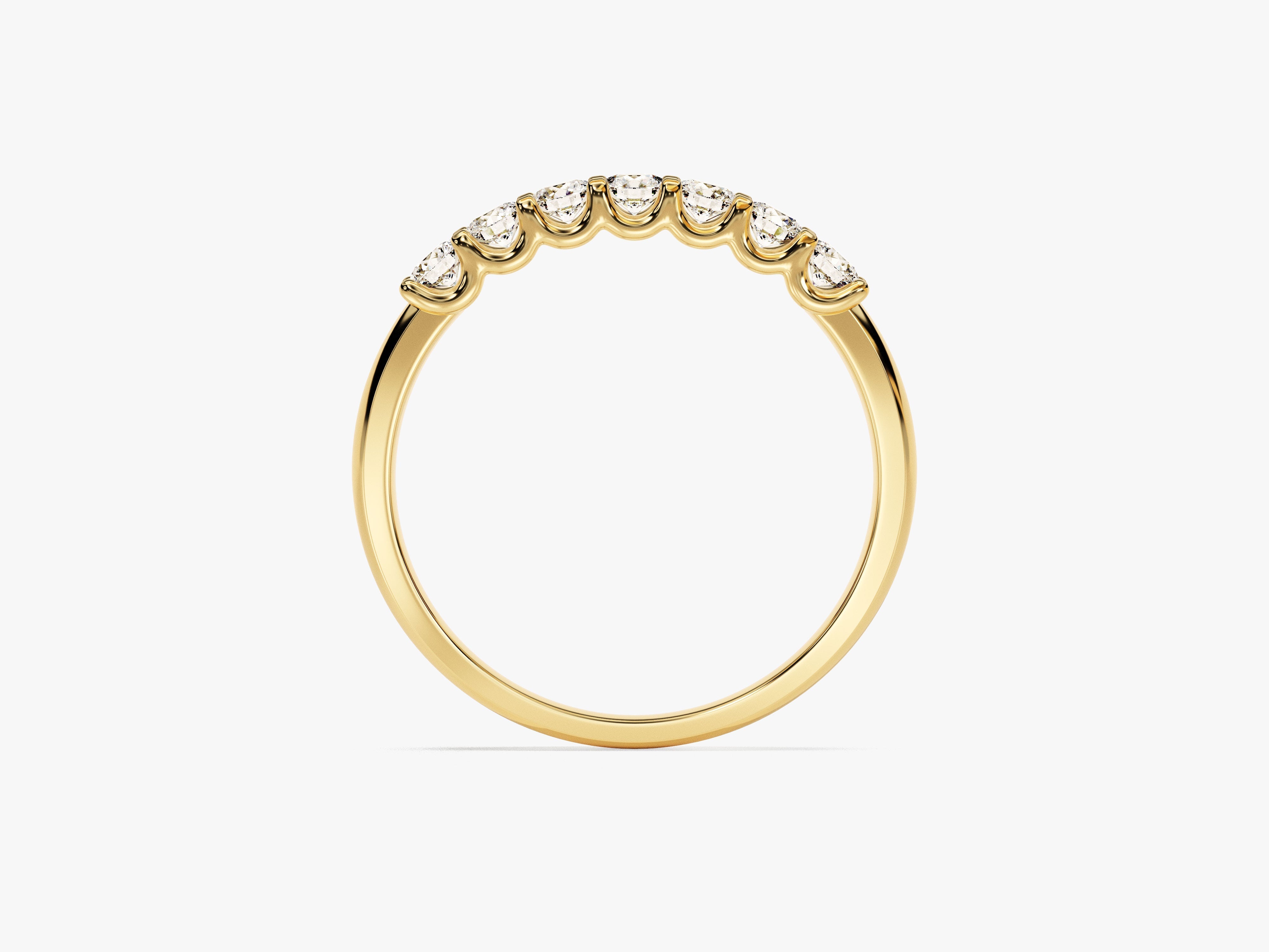 U-Krappen Sieben-Stein Moissanit-Jubiläumsring (0,35 CT TW)