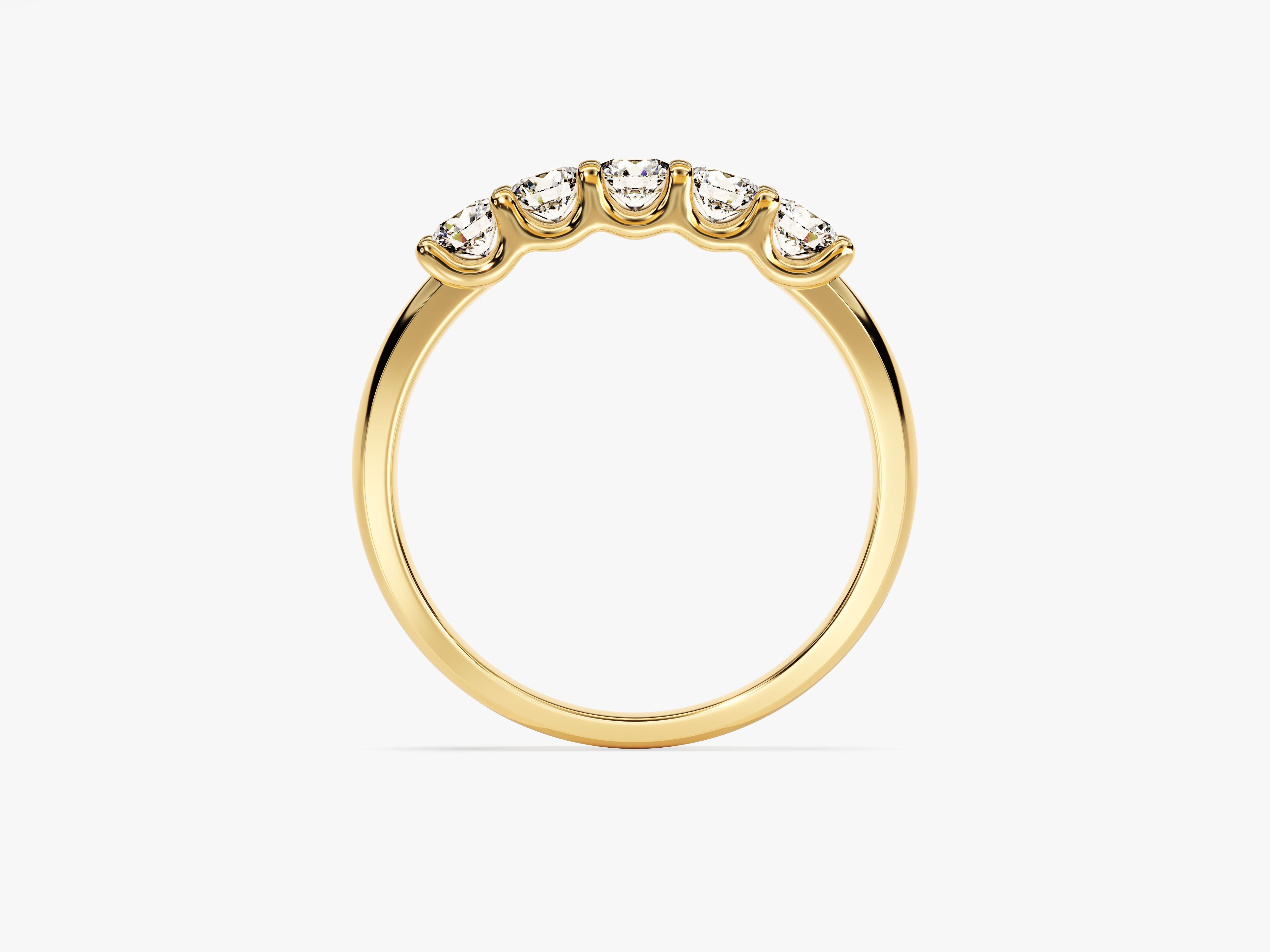 Gold diamond band ring, fine jewelry, elegant wedding band