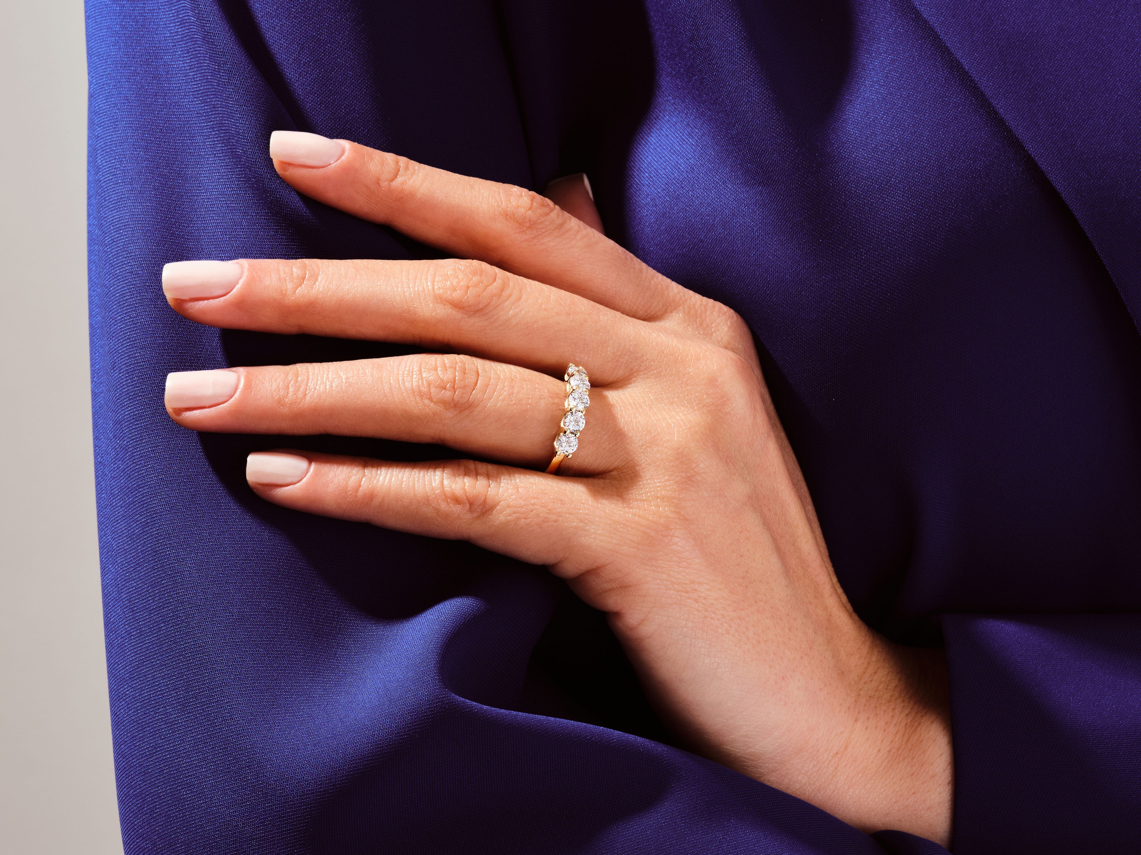 U-Krappen Fünf-Stein Diamant-Jubiläumsring (1,00 CT TW)