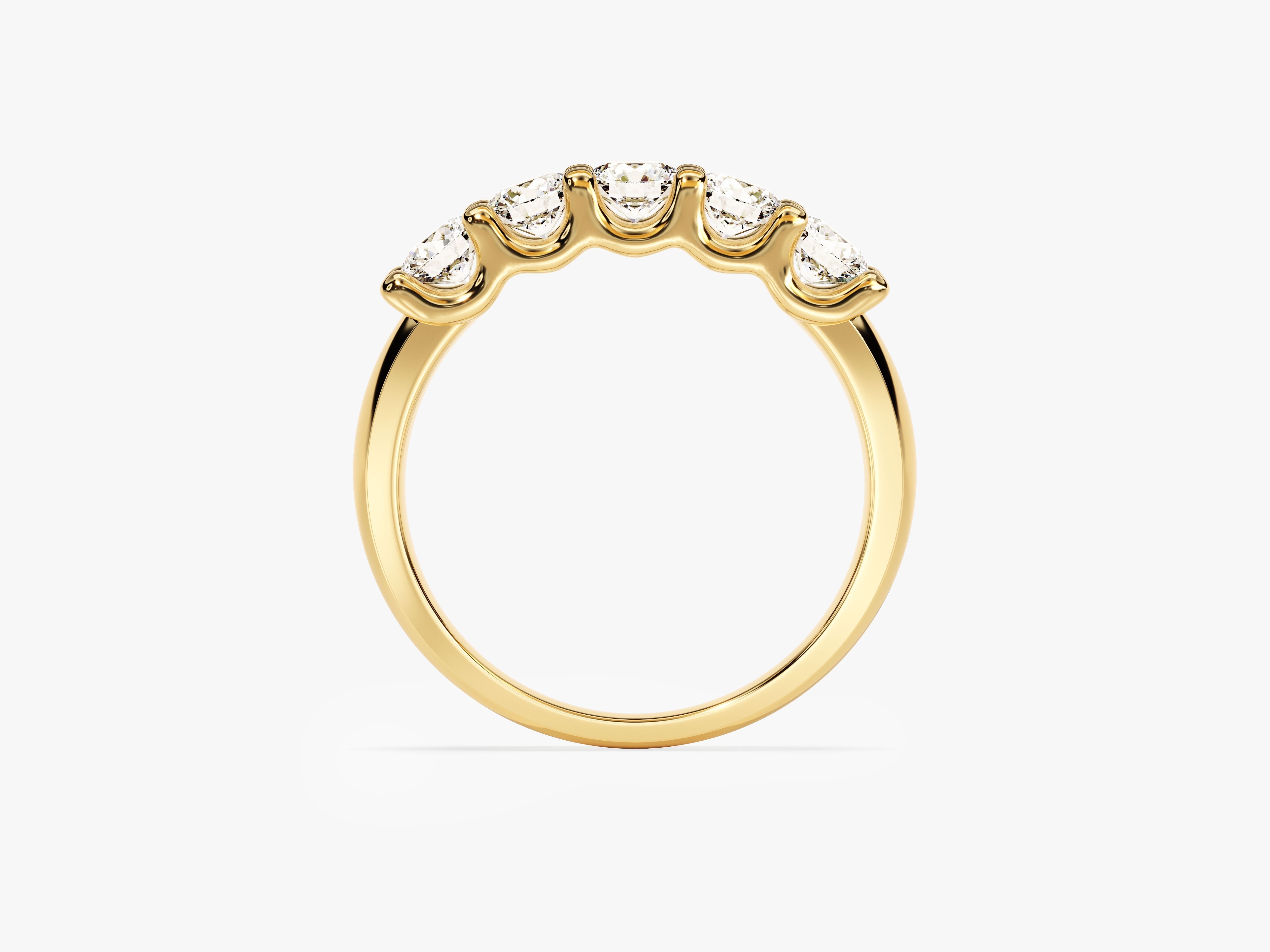 U-Krappen Fünf-Stein Moissanit-Jubiläumsring (1,00 CT TW)