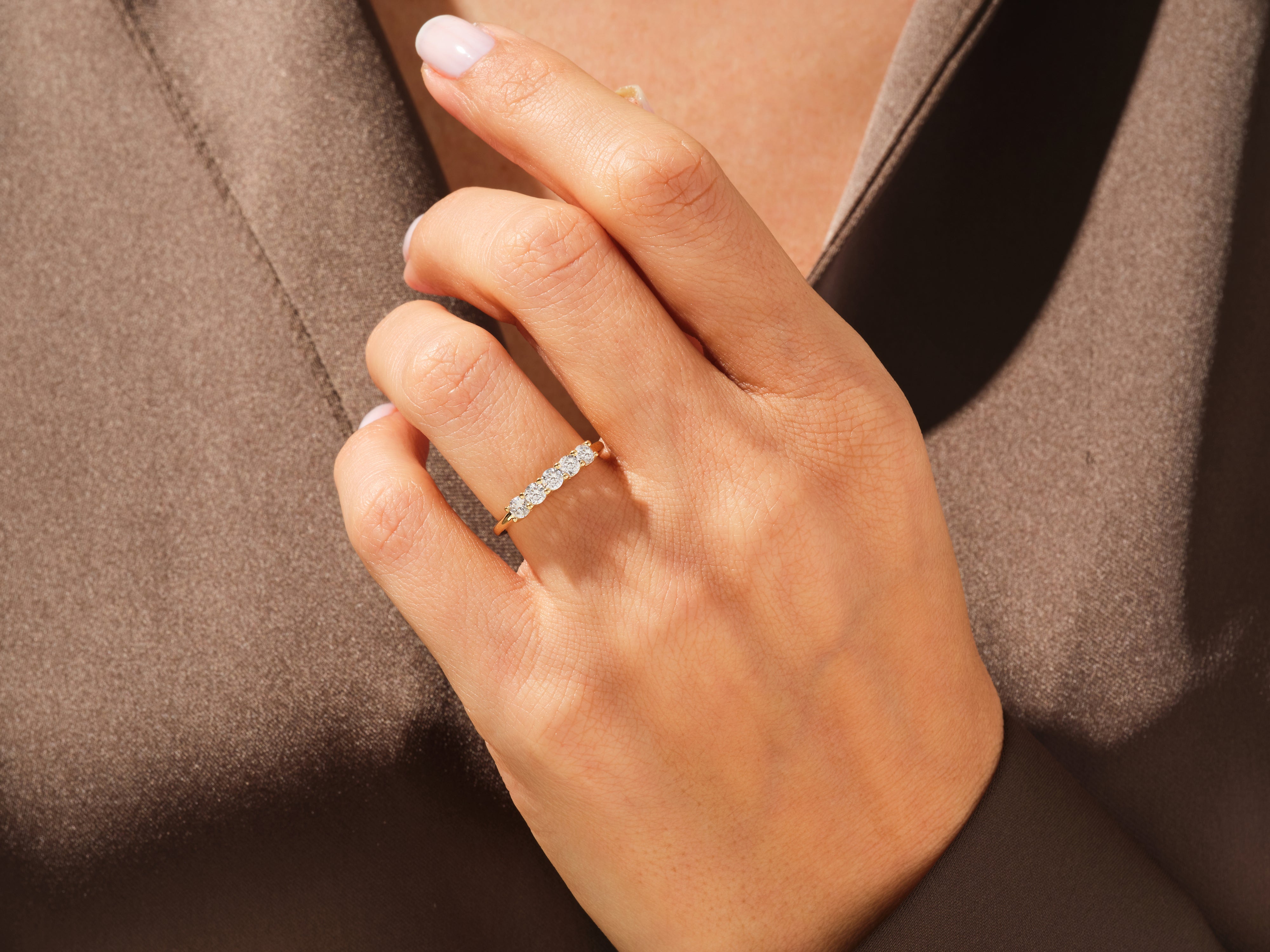 Klassischer Fünf-Stein Diamant-Jubiläumsring (0,50 CT TW)