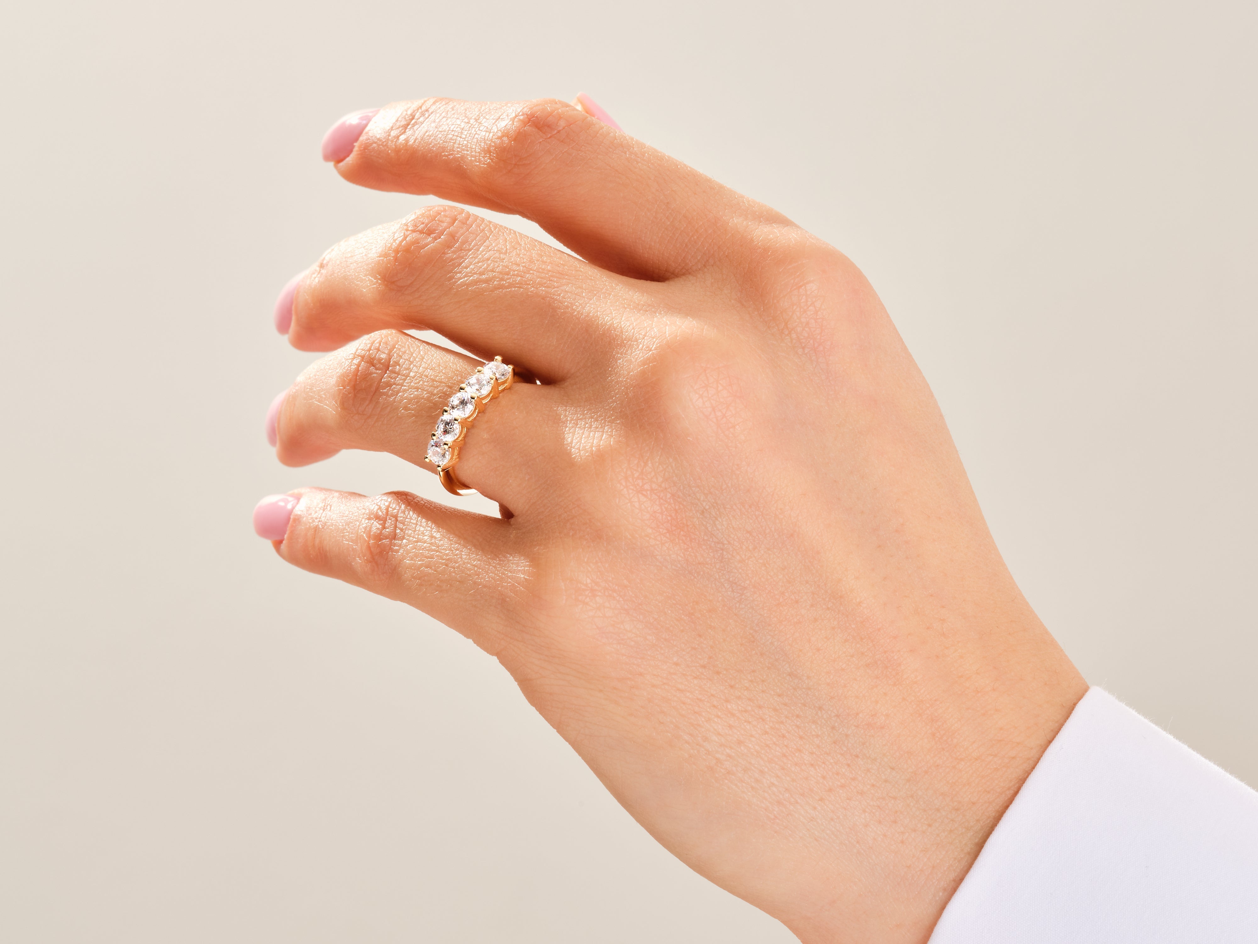 Klassischer Fünf-Stein Diamant-Jubiläumsring (1,00 CT TW)