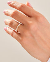 Sieben-Stein Gitter-Jubiläumsring (0,35 CT TW)