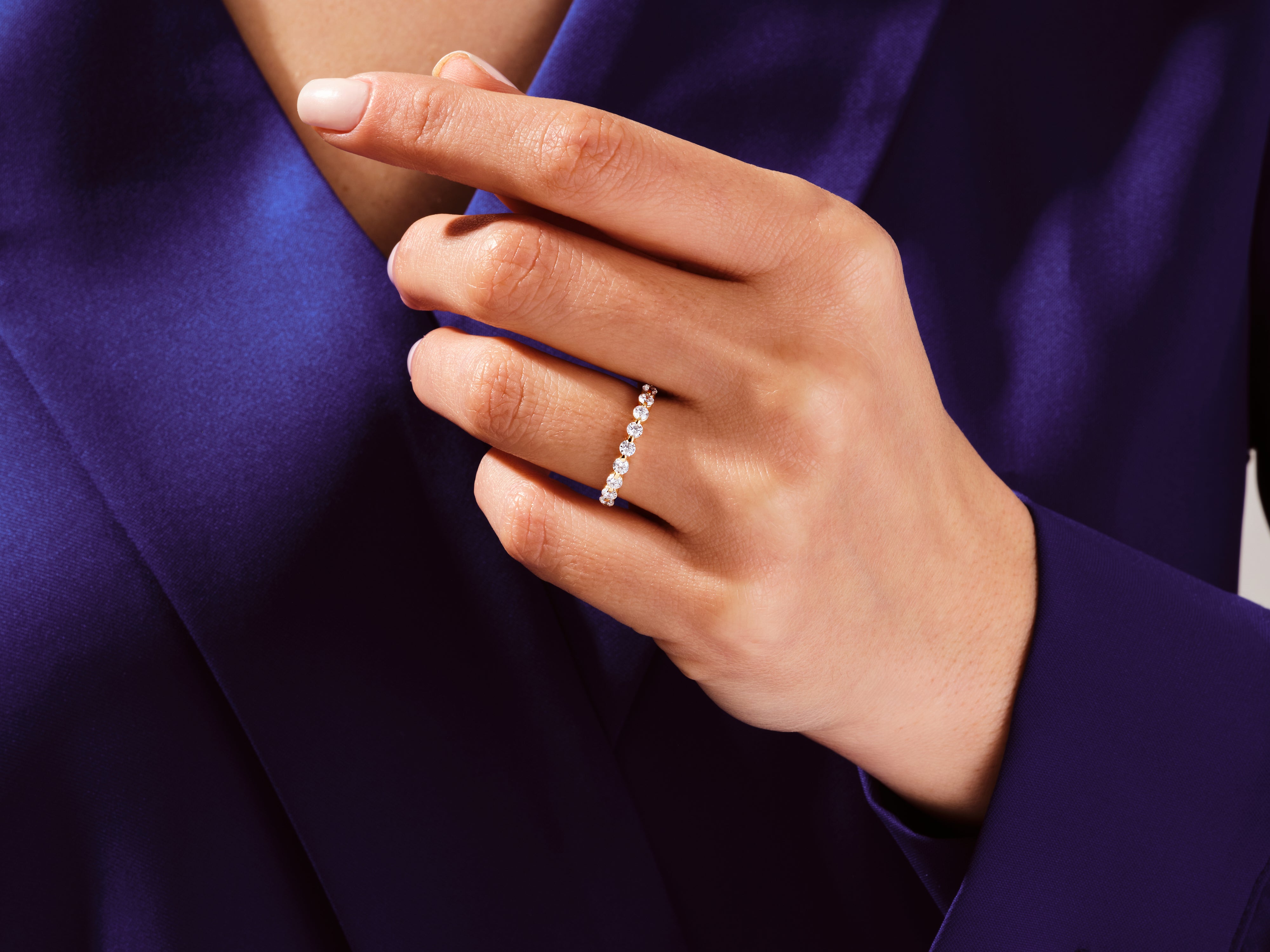 Elf-Stein-Diamant-Jubiläumsring (0,33 CT TW)