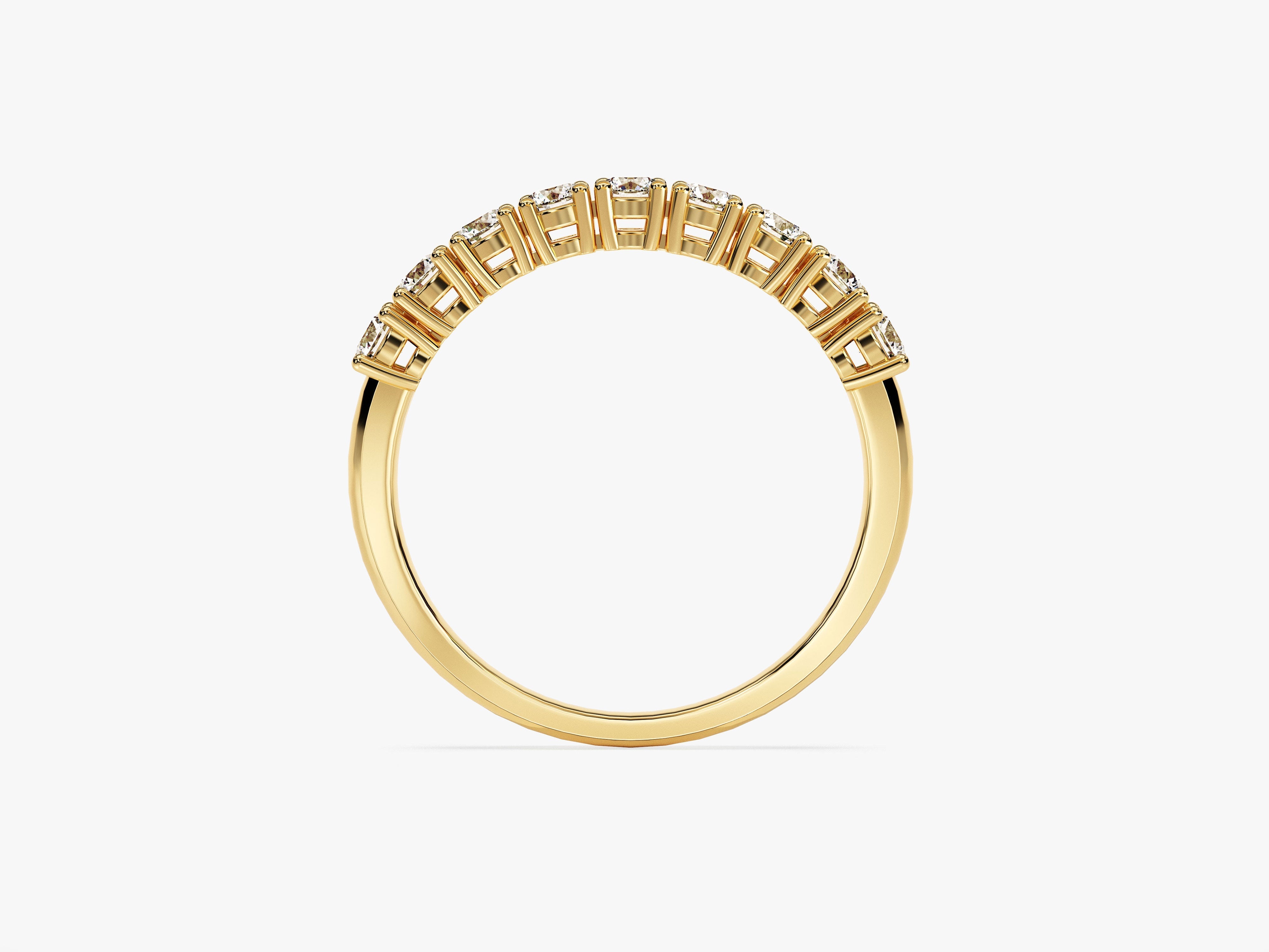 Neun-Stein Korb-Moissanit-Jubiläumsring (0,45 CT TW)