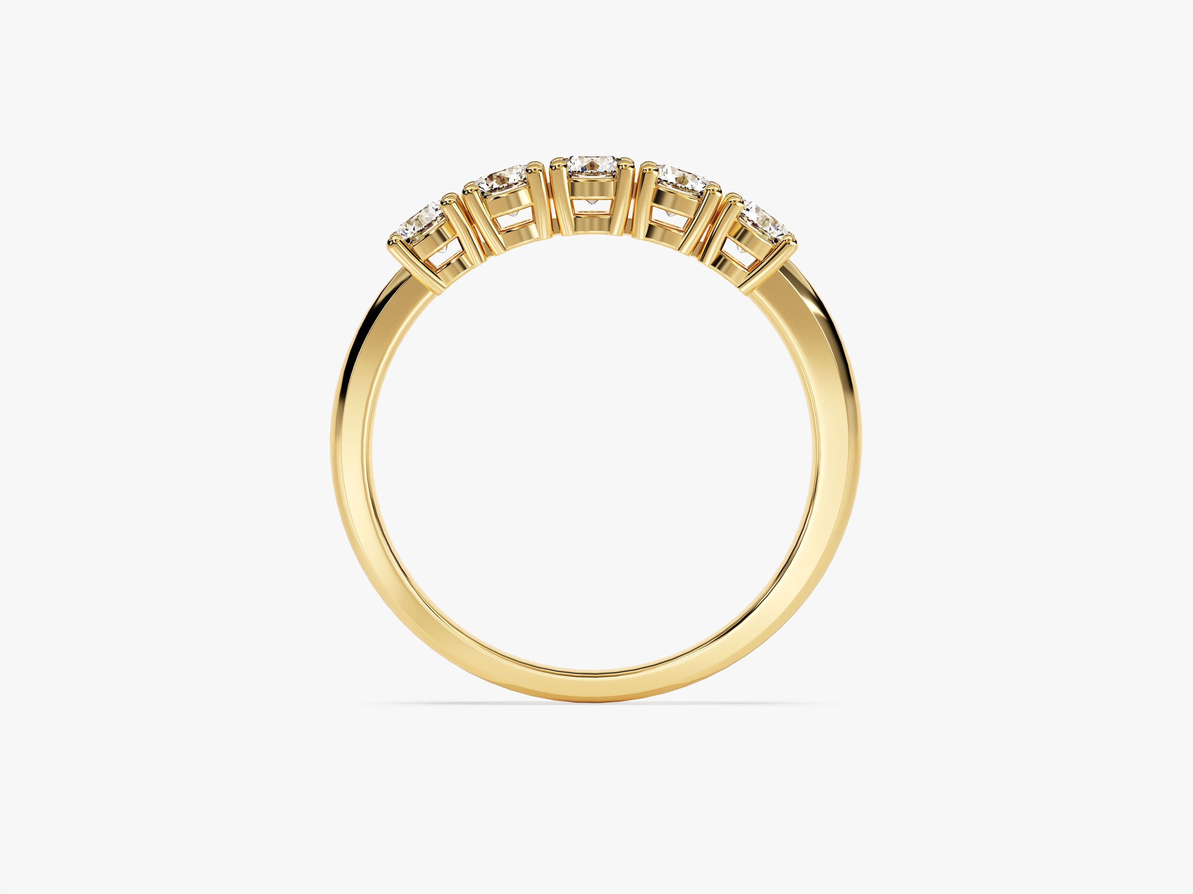 Fünf-Stein Korb-Moissanit-Jubiläumsring (0,50 CT TW)