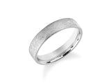 4mm Flacher Ehering mit Eismatt-Finish