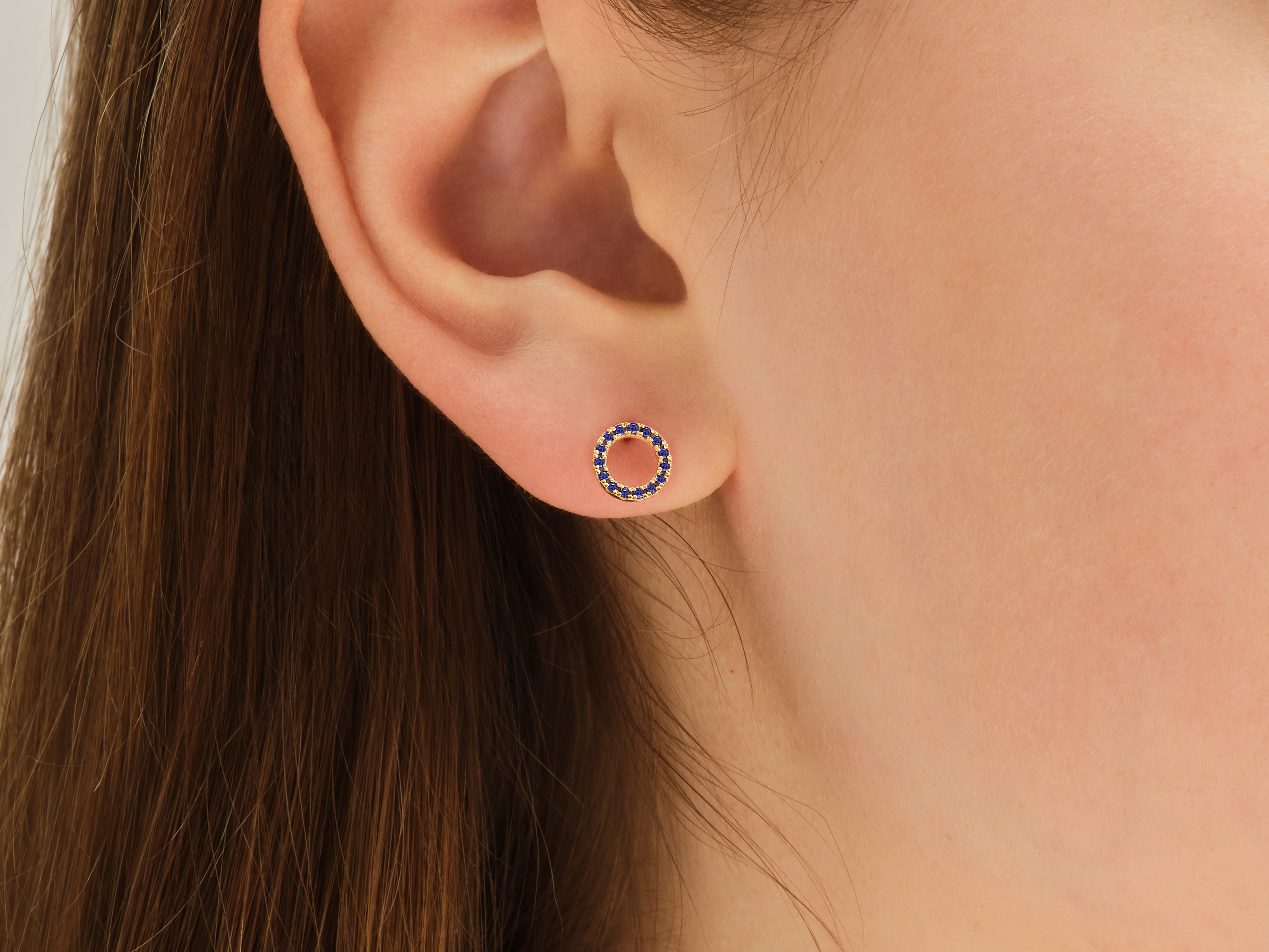 Runde Geburtsstein-Ohrringe