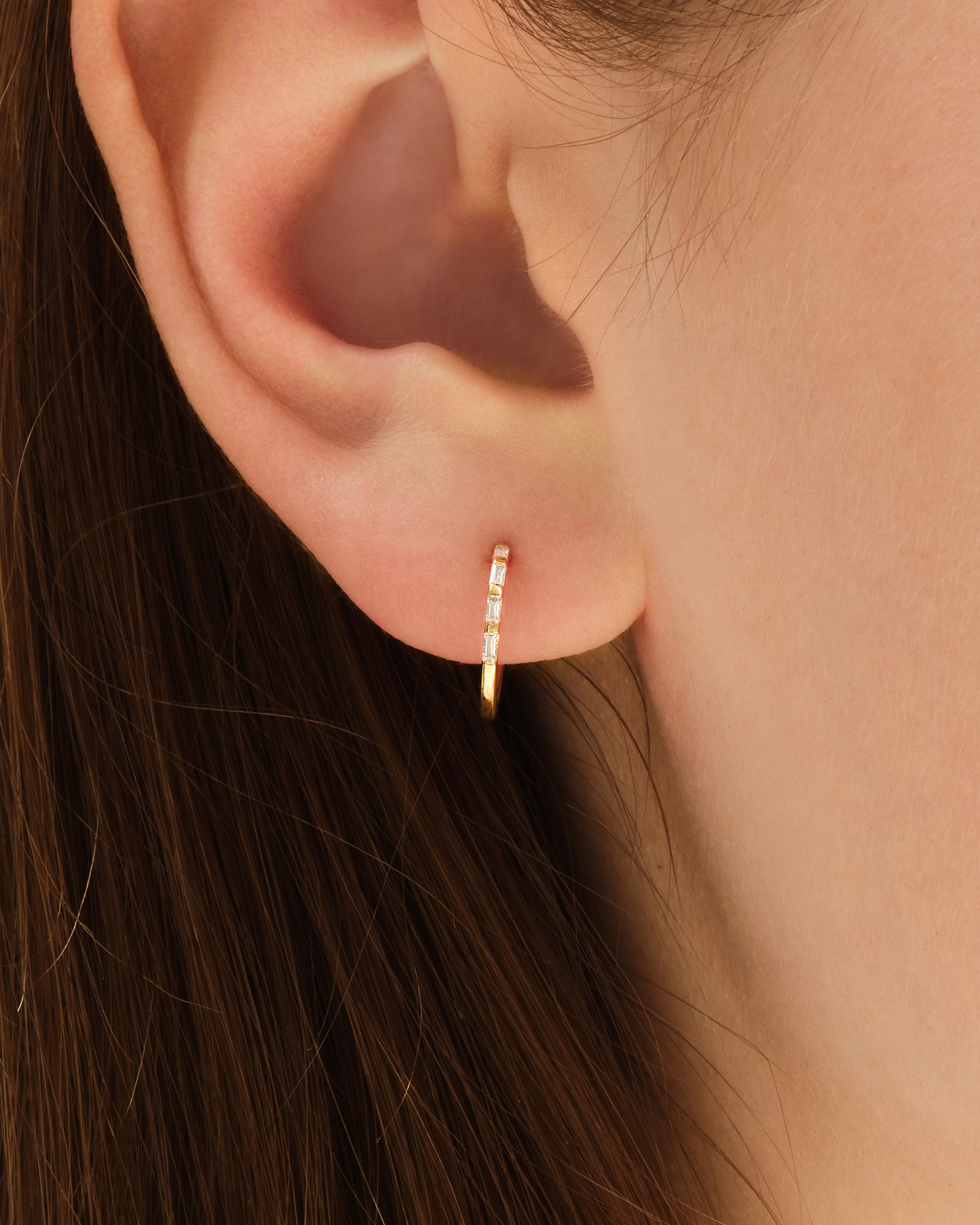 Baguette Hoop Earrings