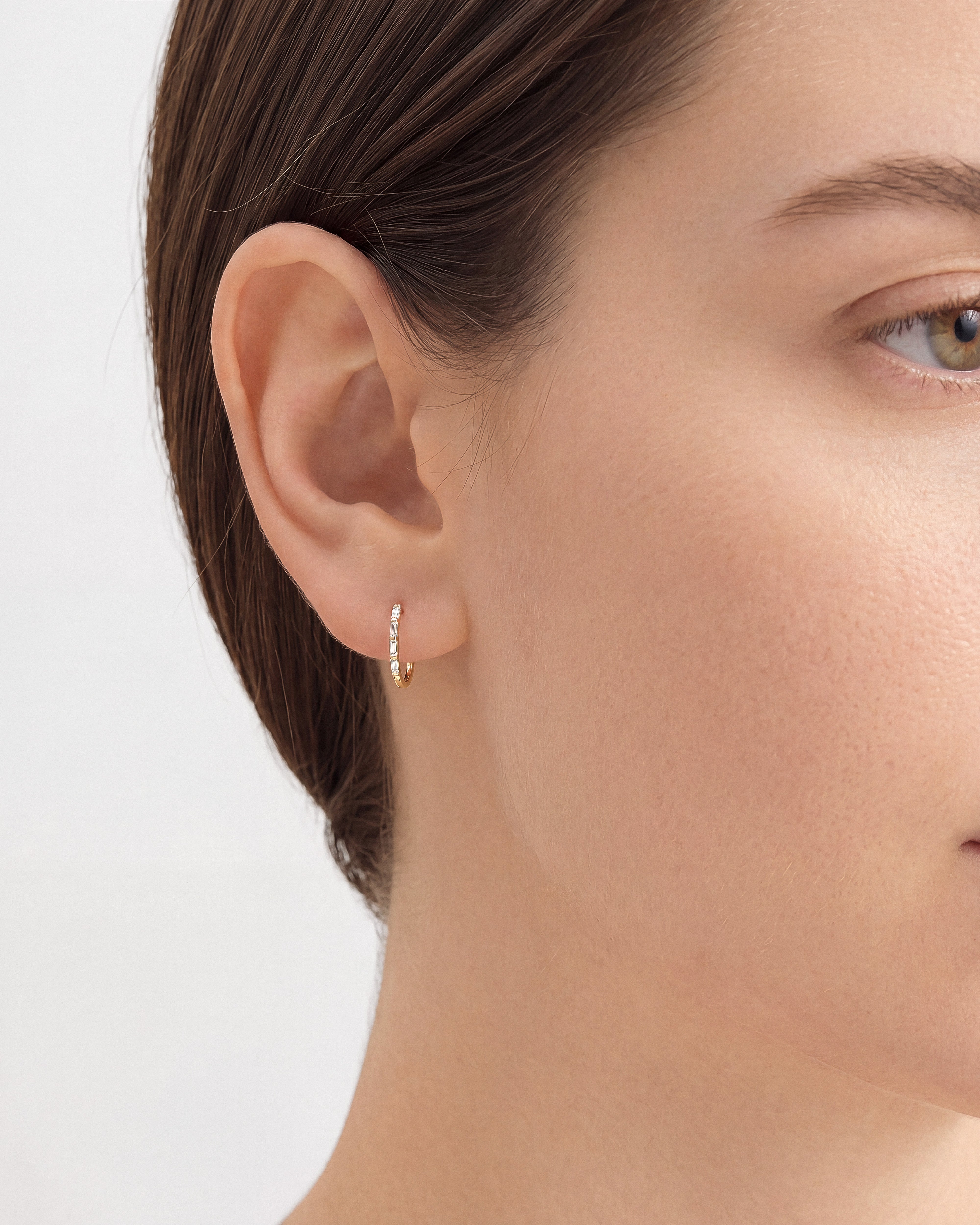 Baguette Hoop Earrings