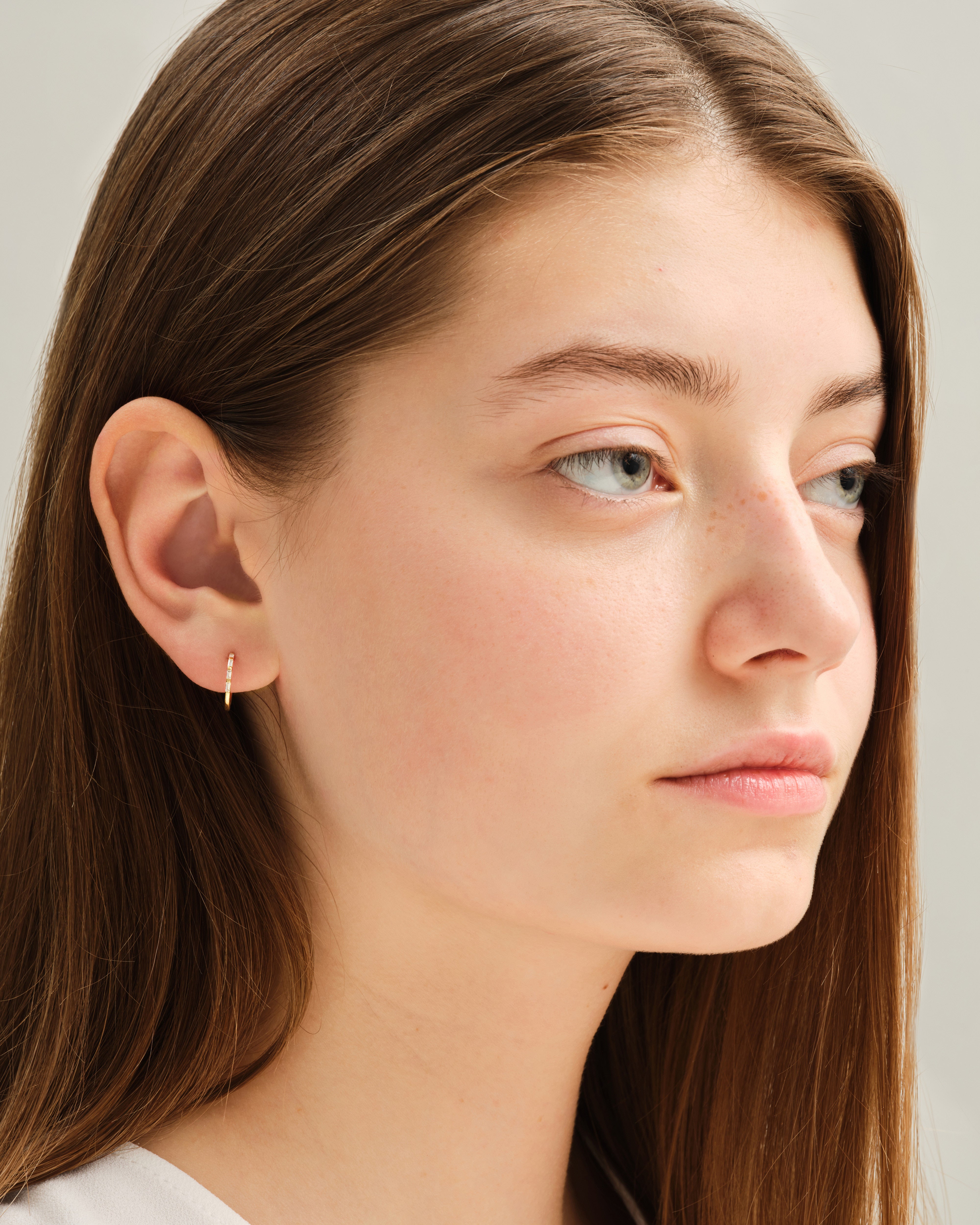 Baguette Hoop Earrings