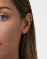 Offene Herz Ohrstecker mit Diamanten 