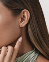 Offene Herz Ohrstecker mit Diamanten 