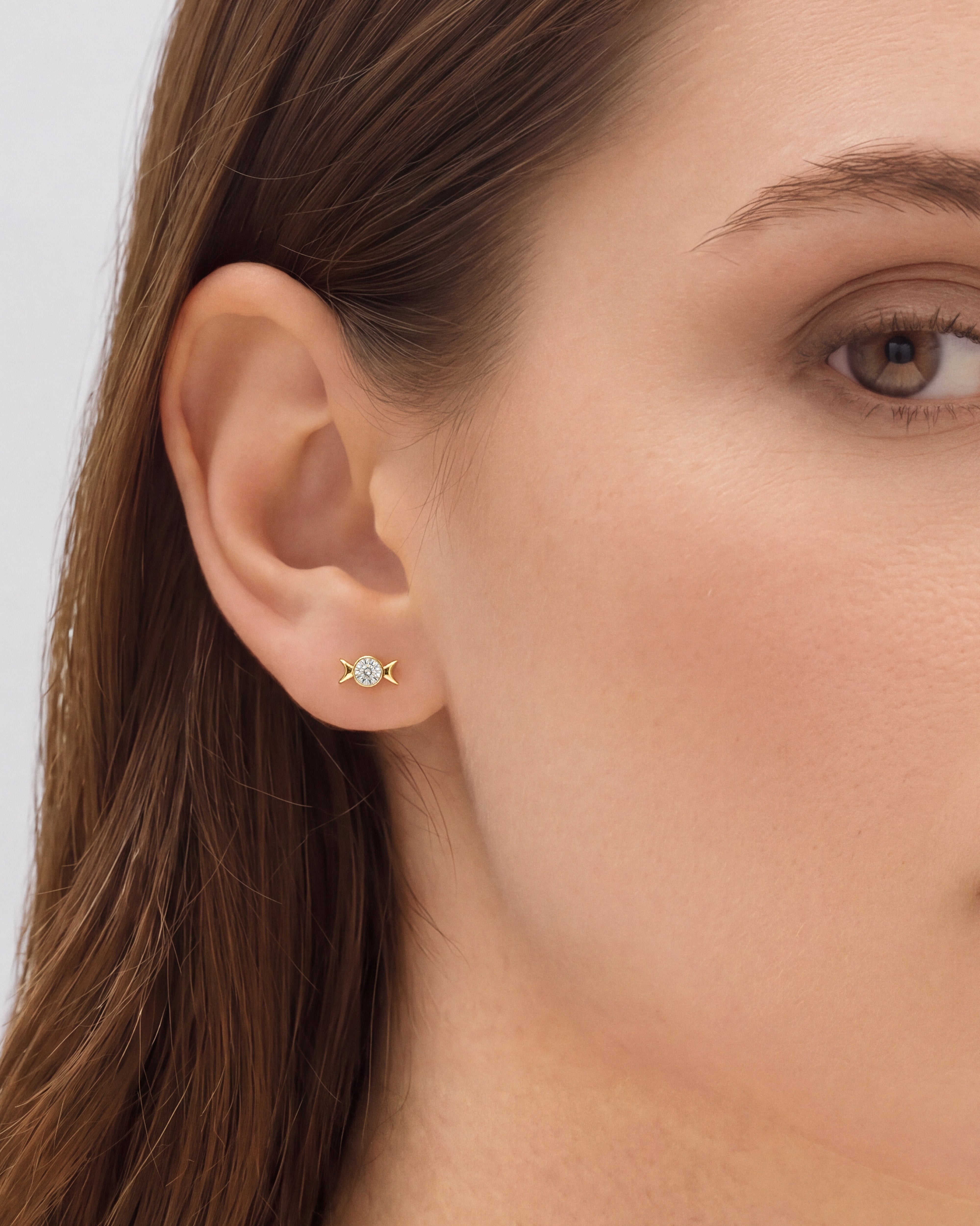 Phases of the Moon Stud Earrings