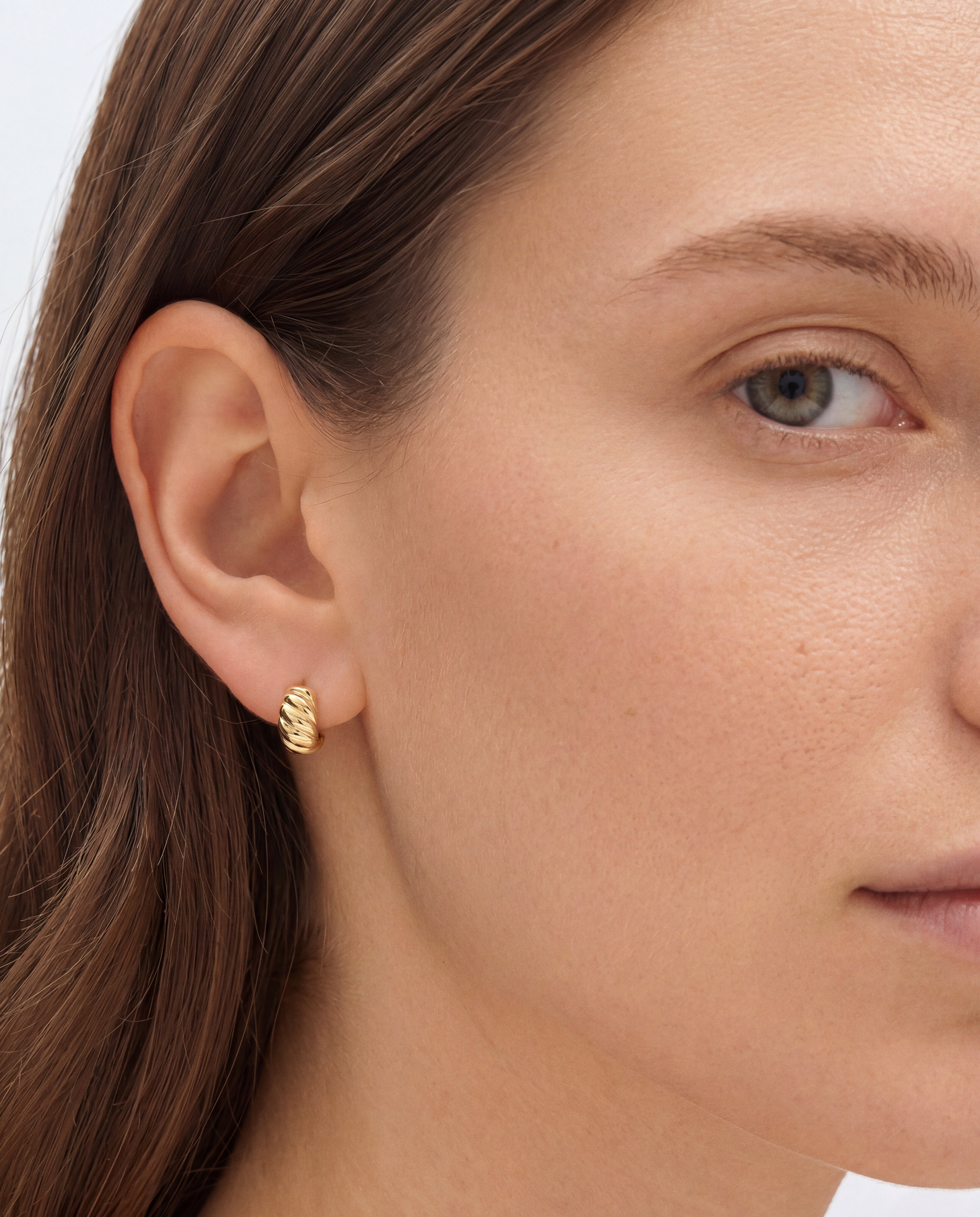 Bold Croissant Dome Huggie Earrings