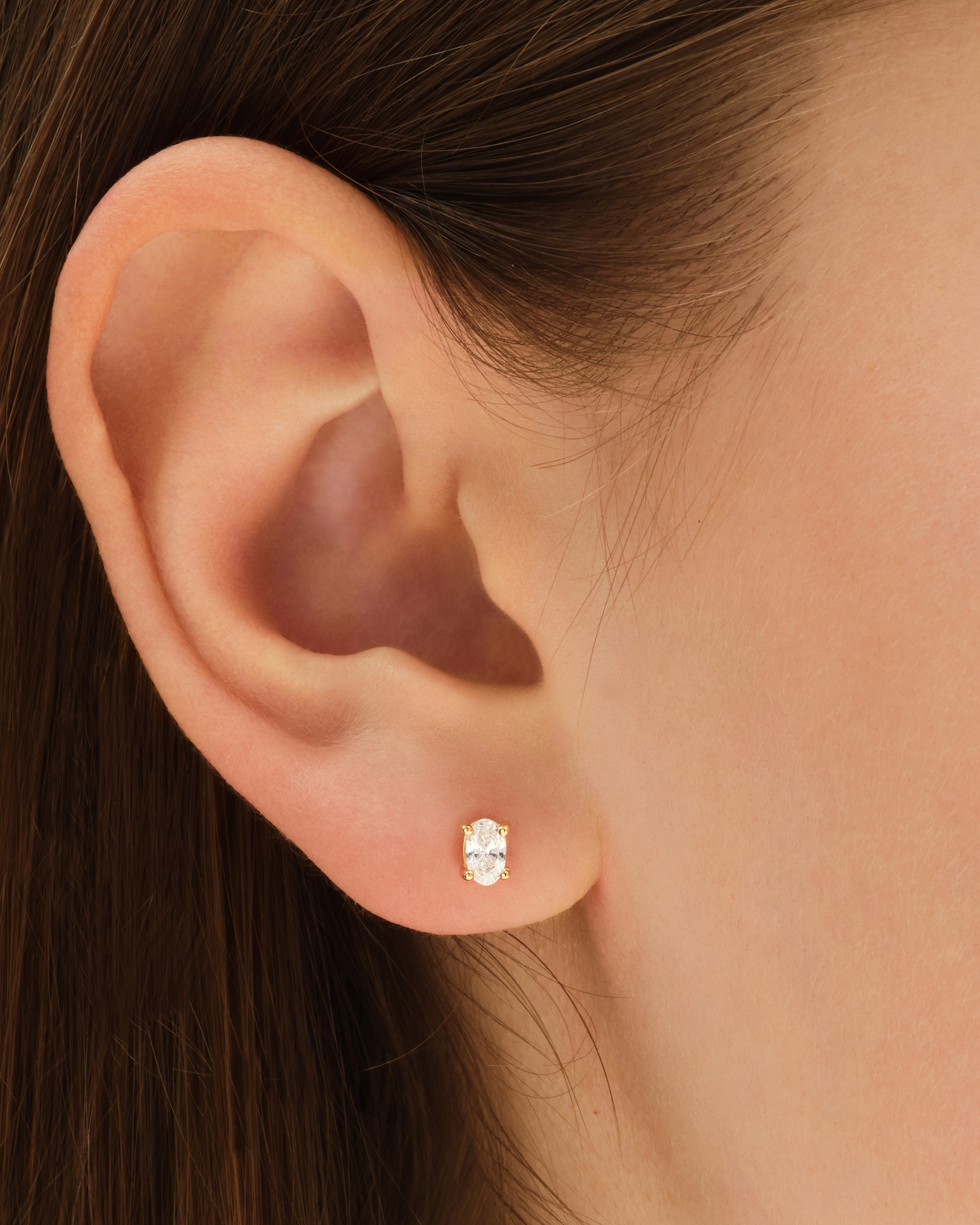 Ovale Ohrstecker (1,00 ct tw)
