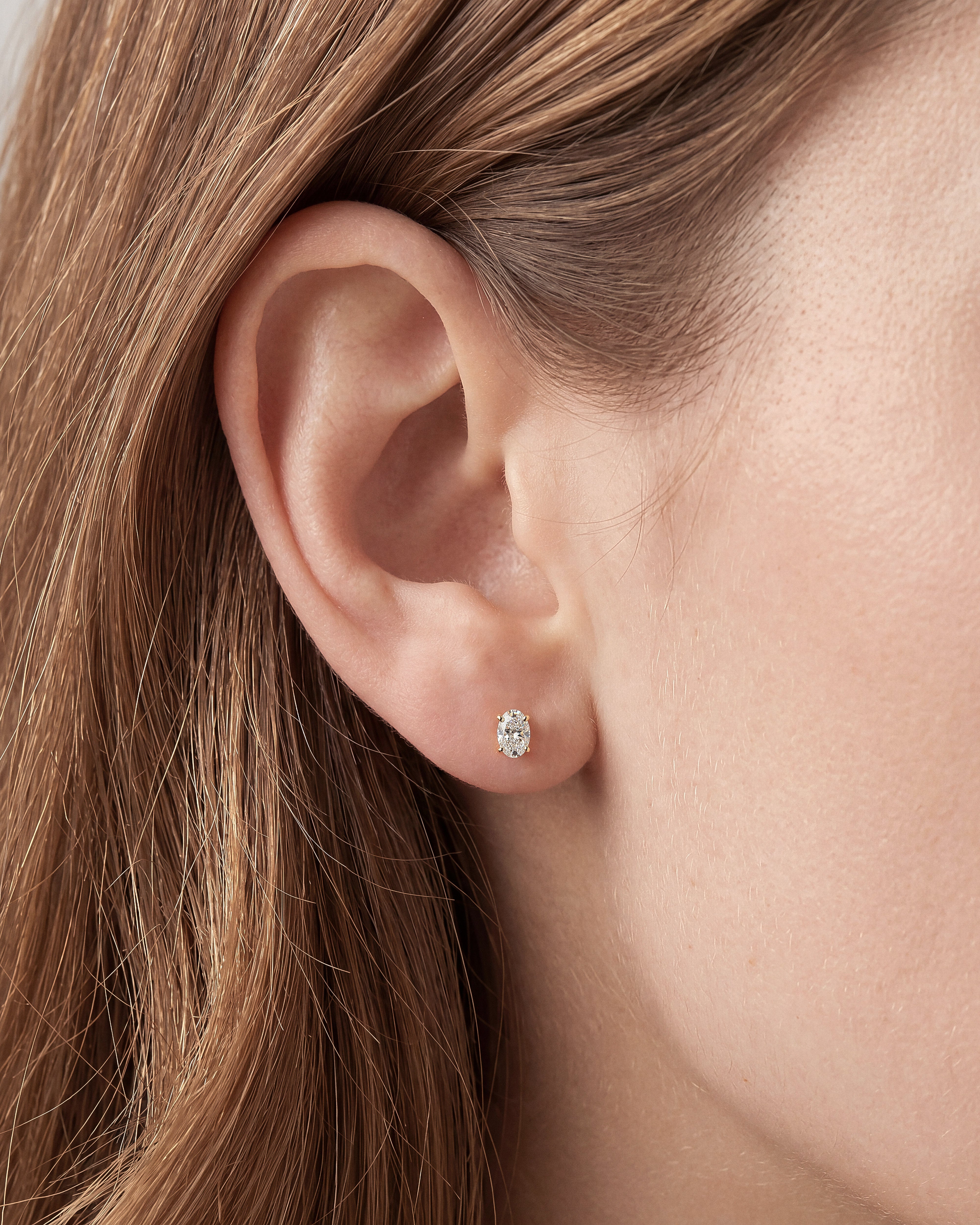 Ovale Ohrstecker (1,00 ct tw)