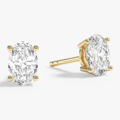 Ovale Ohrstecker (1,00 ct tw)