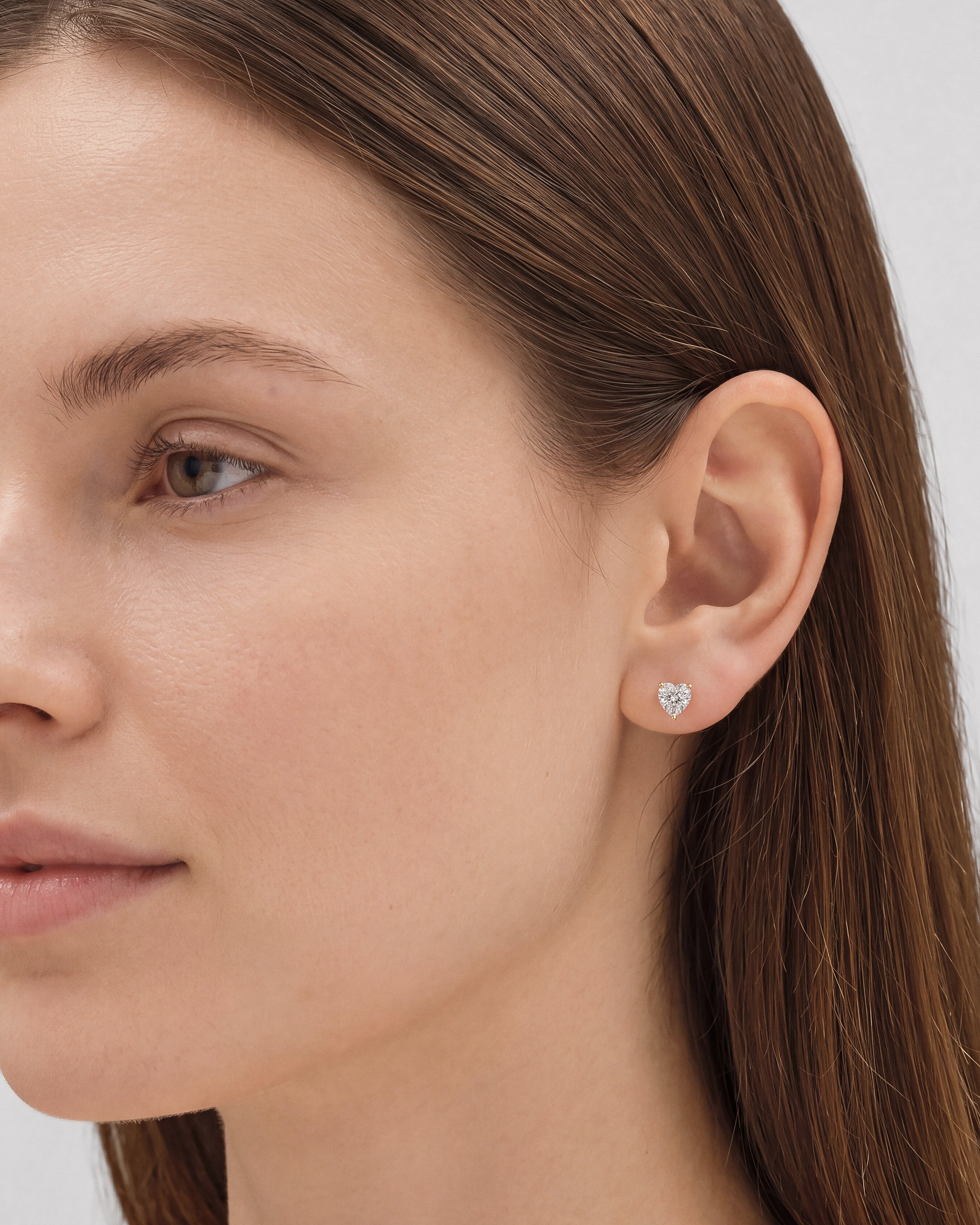 Heart Cut Stud Earrings (1.00 ct tw)
