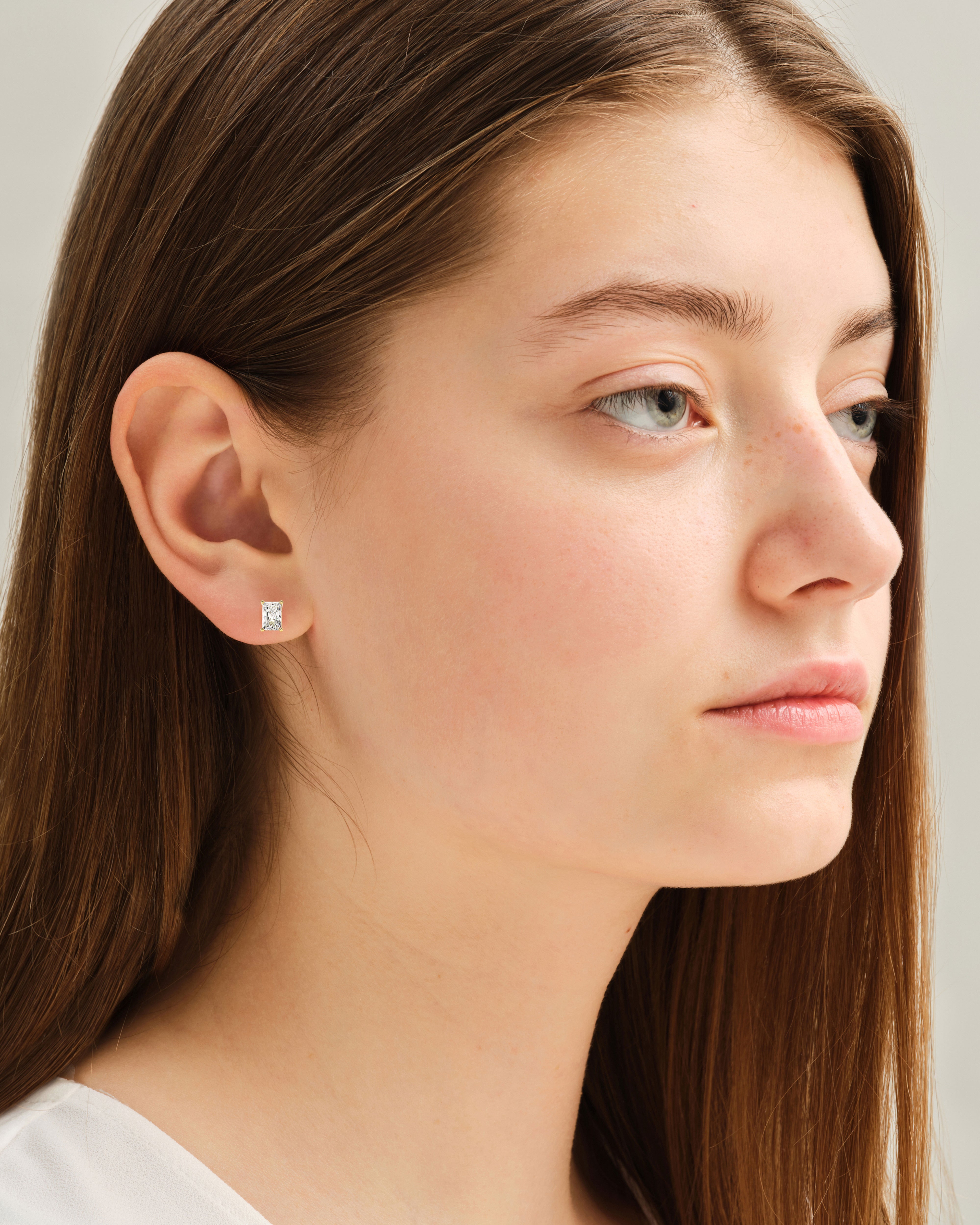 Radiant-Schliff Ohrstecker (1,00 ct tw)