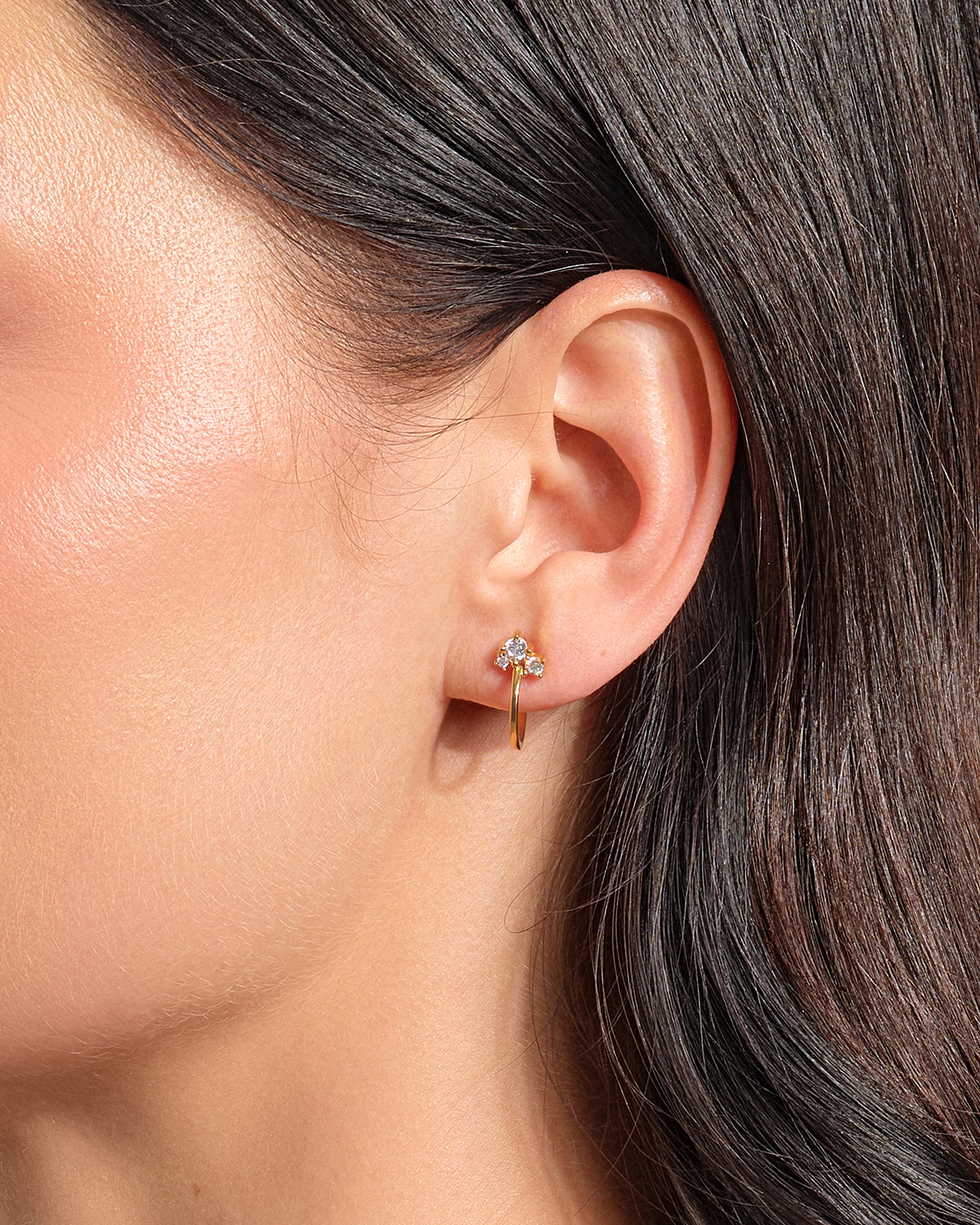 Cluster Hoop Earrings
