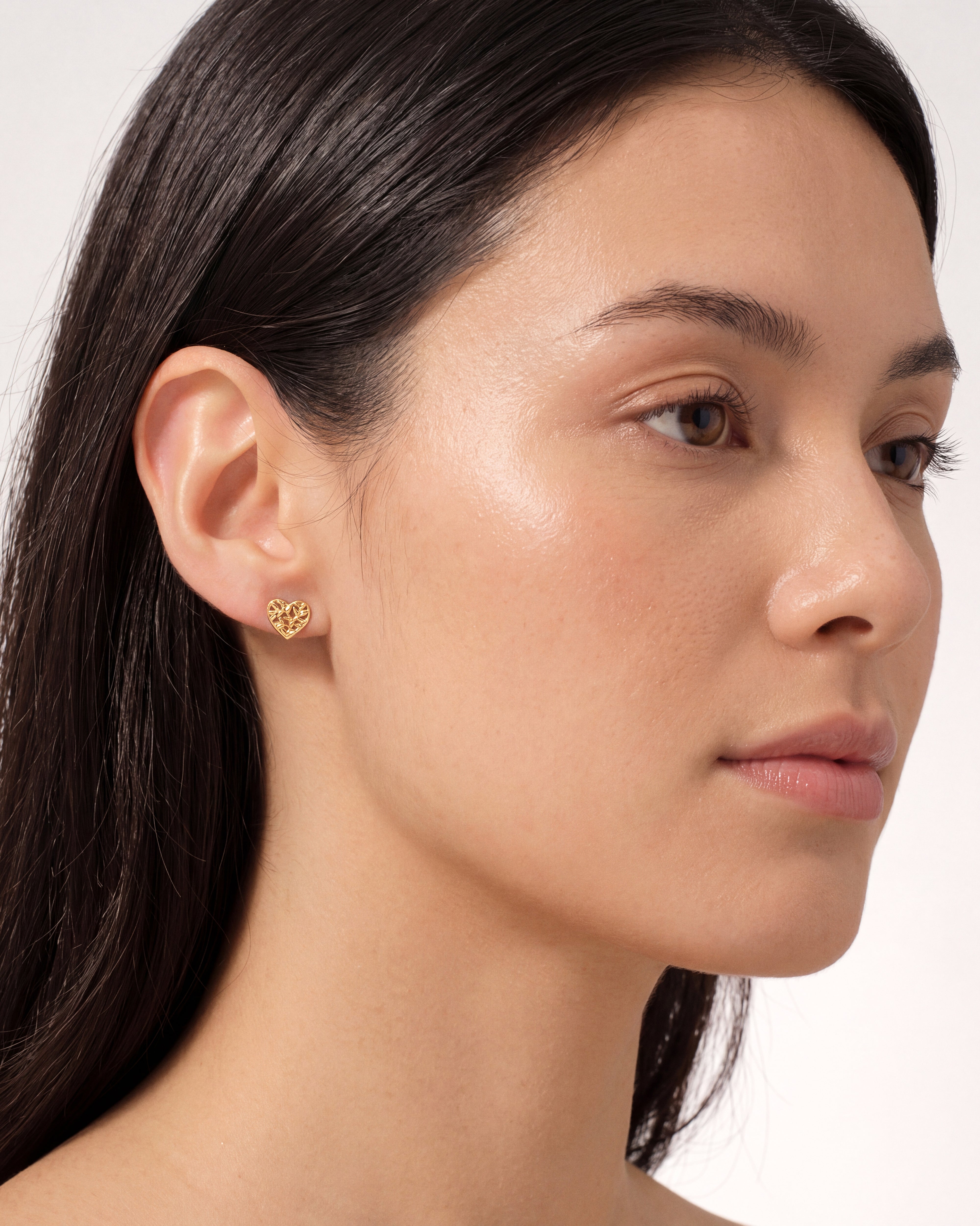 Heart Shaped Leaf Studs