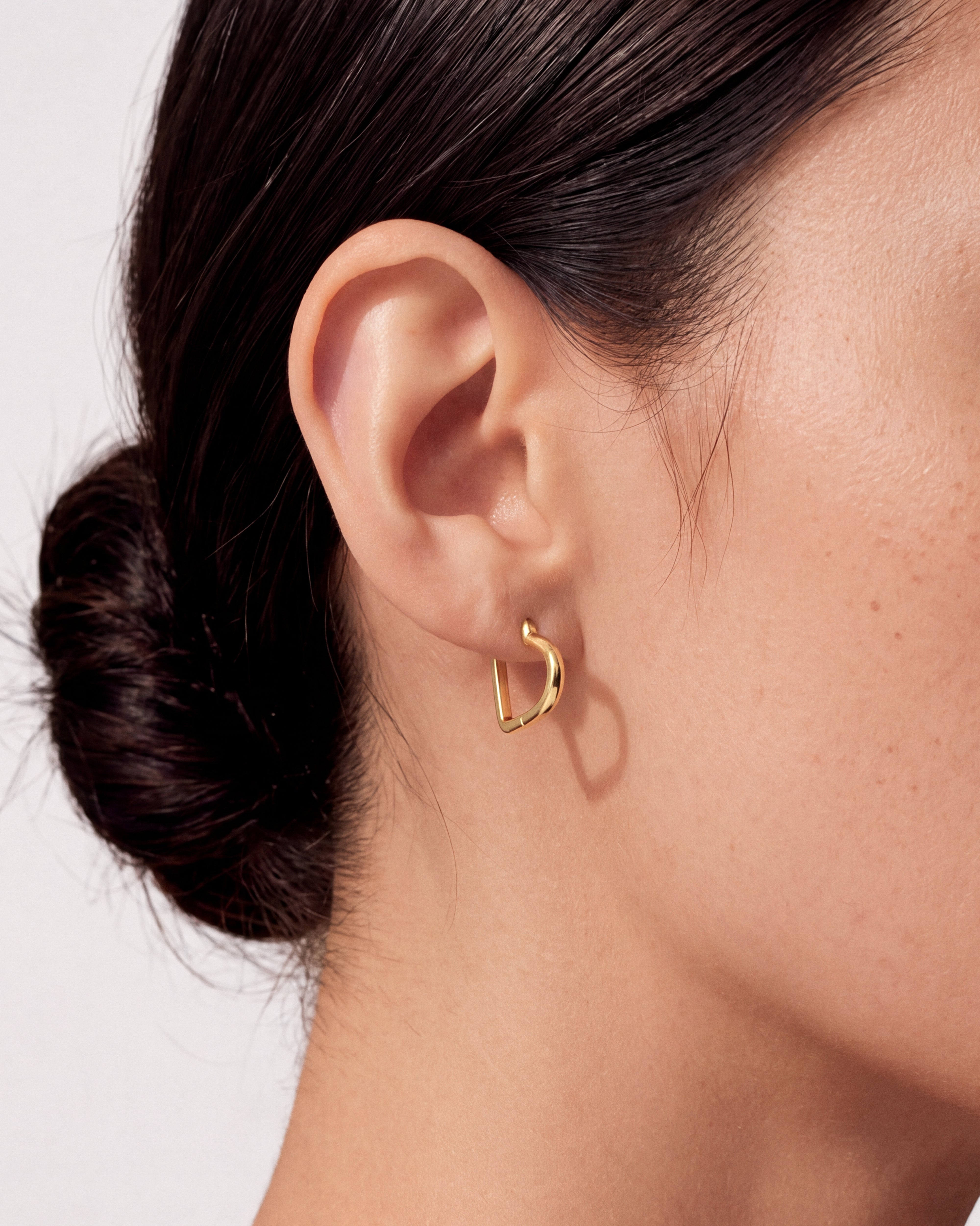 Open Heart Hoop Earrings