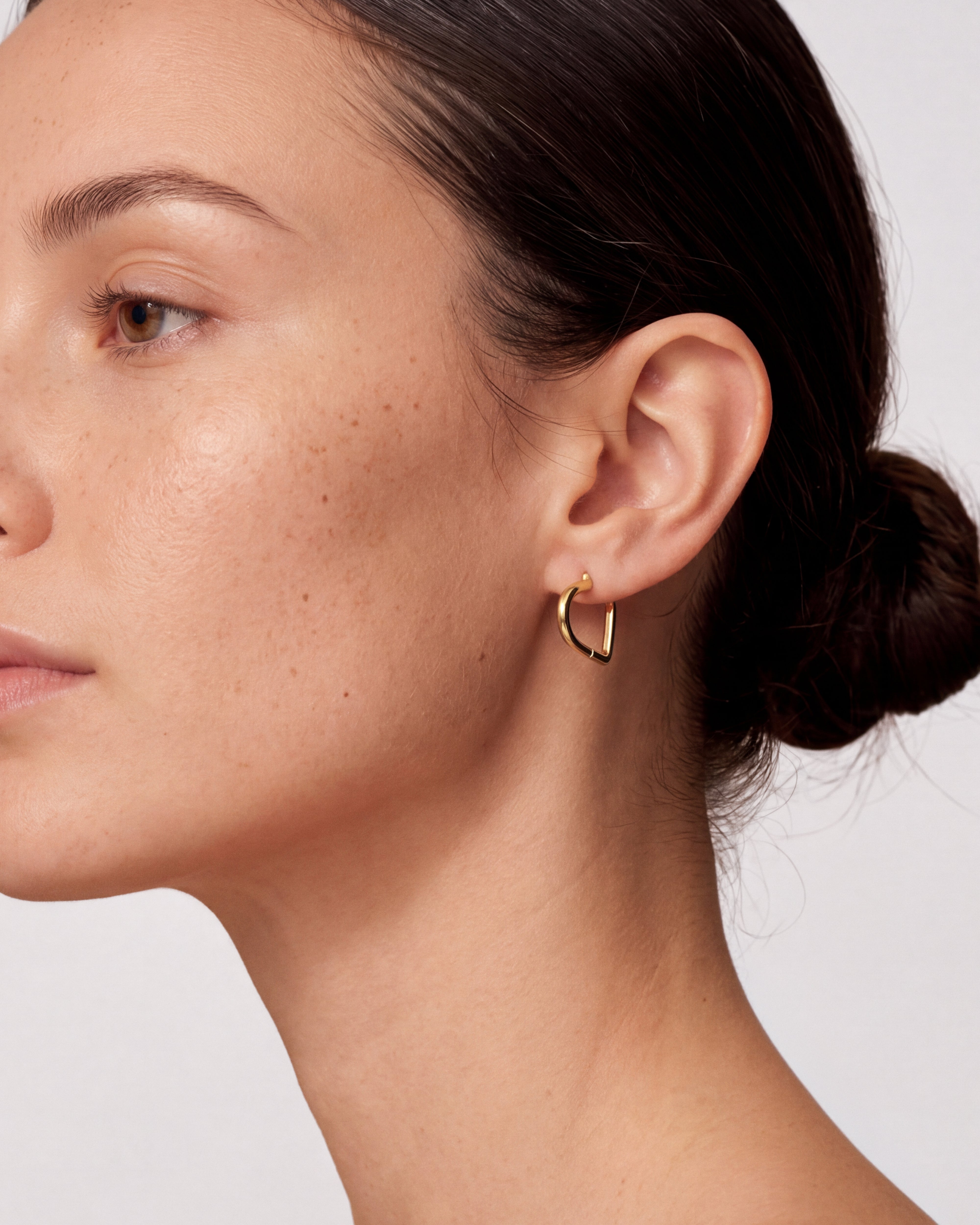 Open Heart Hoop Earrings