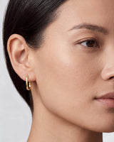 Elongated Oval Hoop Earrings