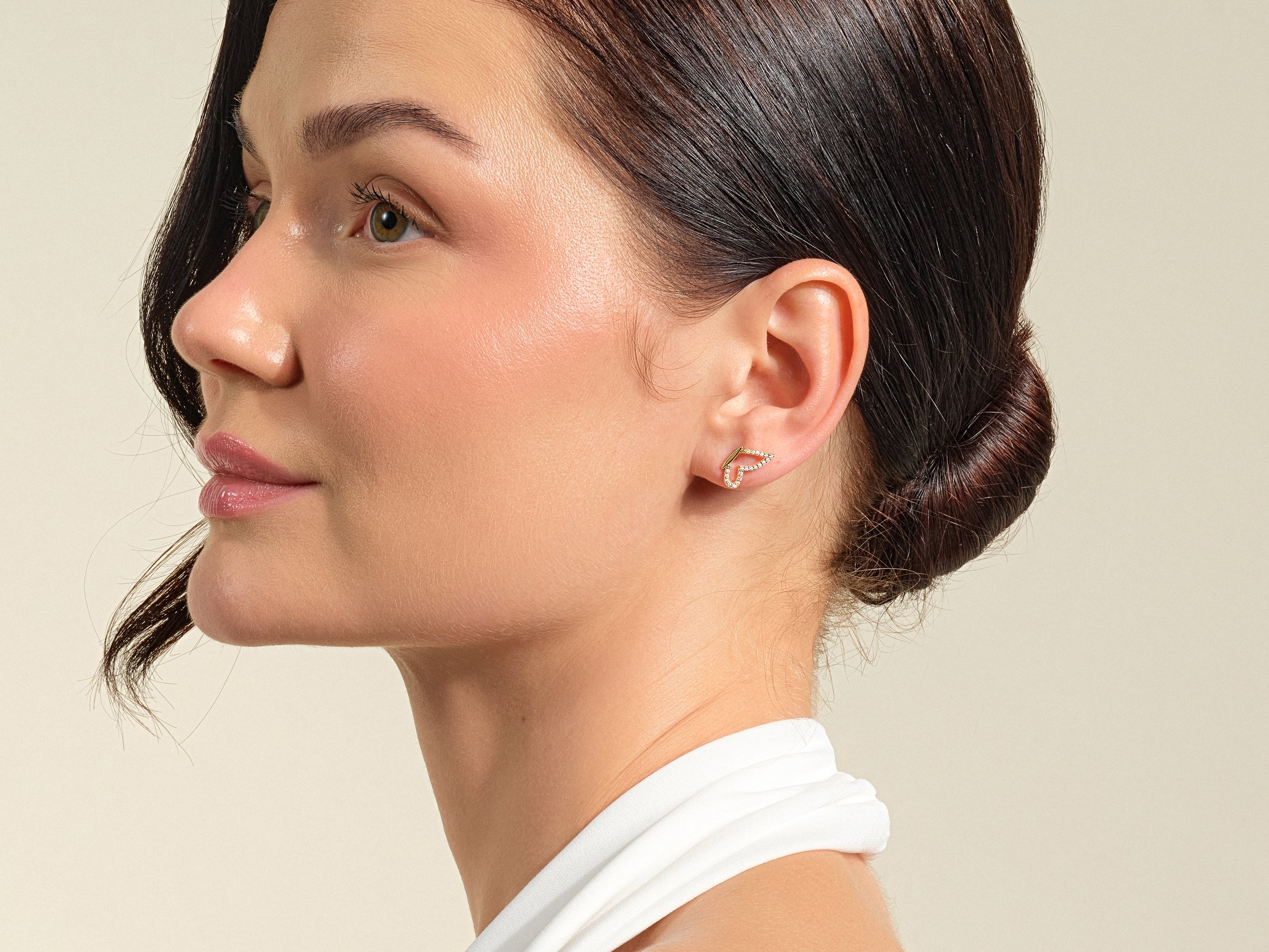 Flügel Diamant-Ohrstecker