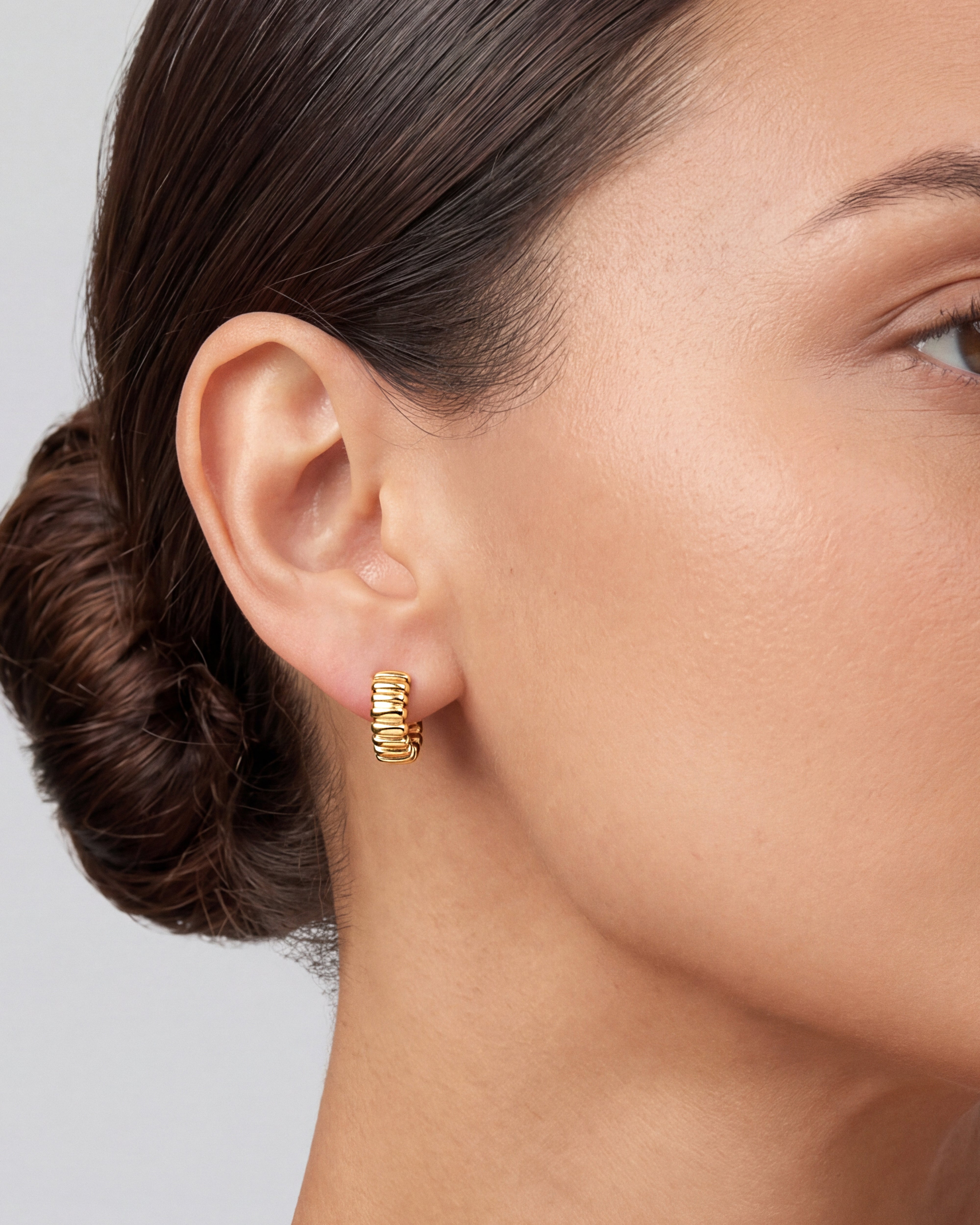 Block Hoop Earrings