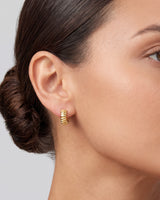 Block Hoop Earrings