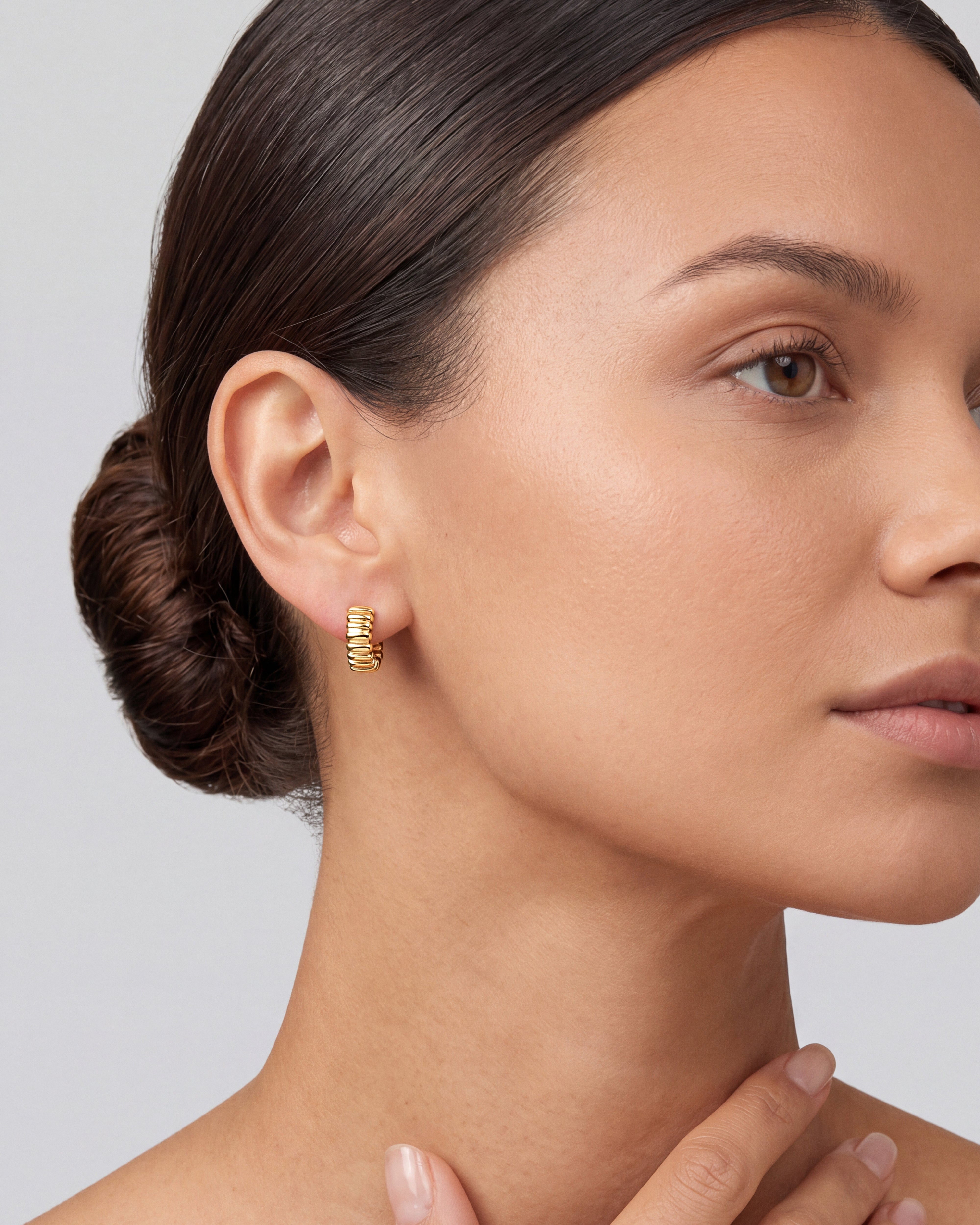 Block Hoop Earrings