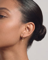 Cross Hoop Earrings