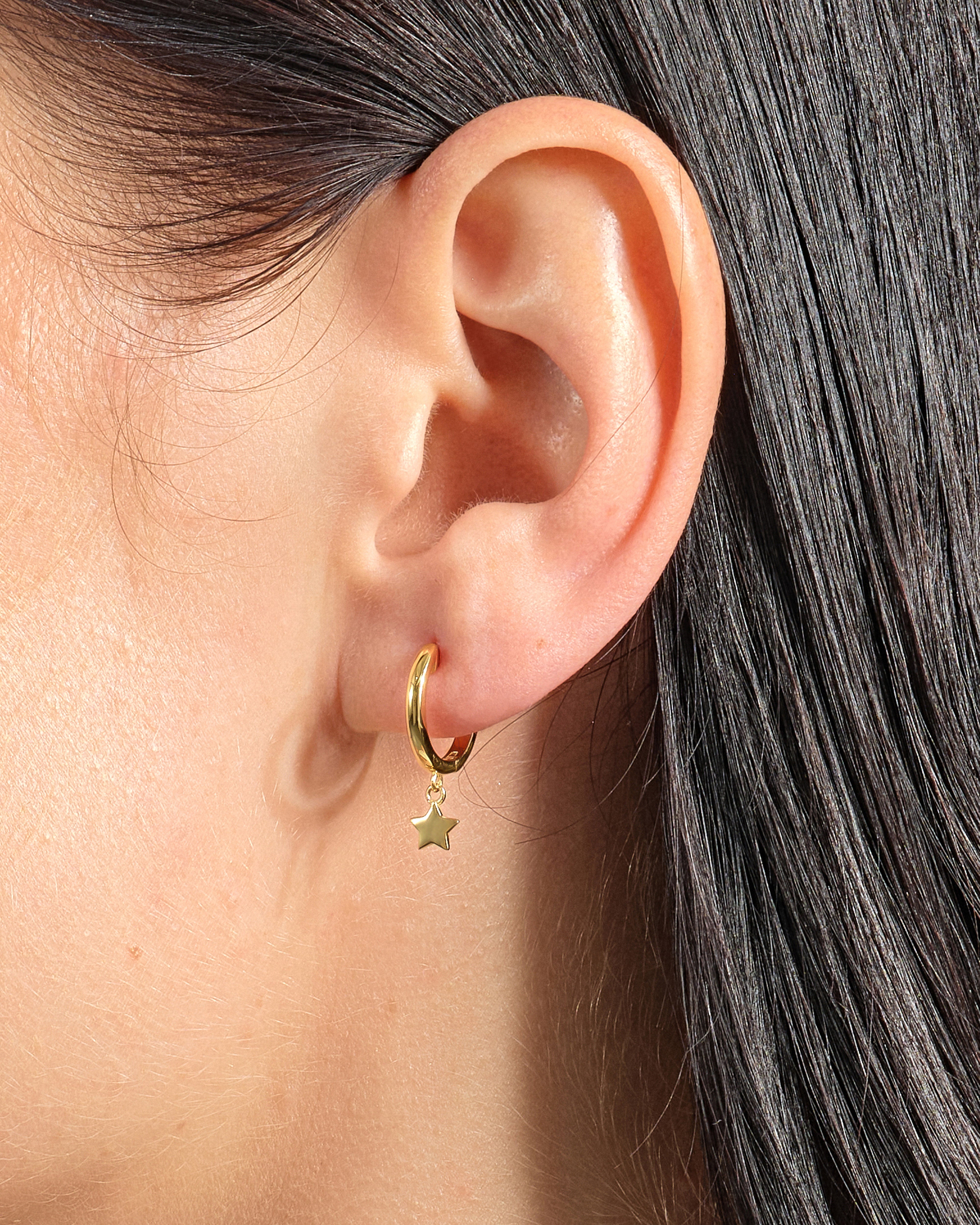 Mini Star Hoop Earrings