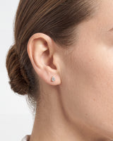 Bezel Pear Solitaire Earrings